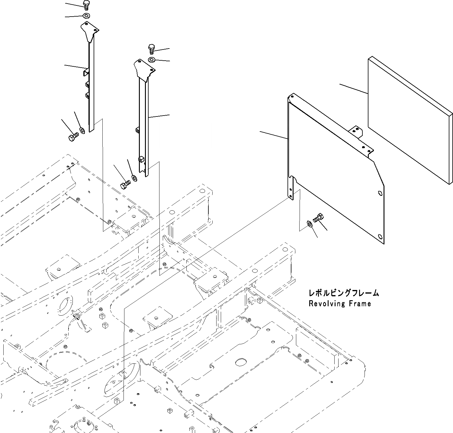 Схема запчастей Komatsu PC240-8K - КАБИНА РАМА(№-) ЧАСТИ КОРПУСАS И КРЫШКИ