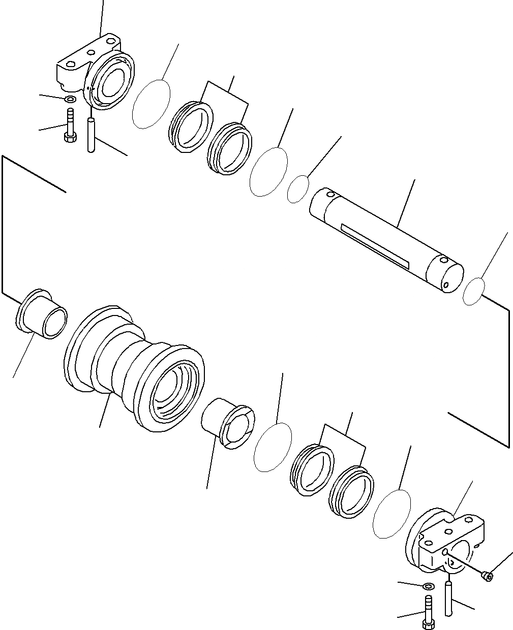 Схема запчастей Komatsu PC240-8K - ОПОРНЫЙ КАТОК(№-) НИЖН.CARRIAGE