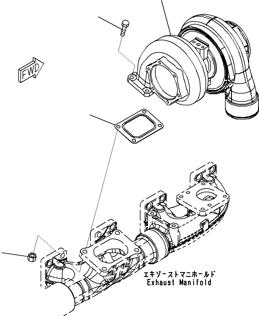 Схема запчастей Komatsu SAA6D140E-5B - ТУРБОНАГНЕТАТЕЛЬ (/)(№9-) ДВИГАТЕЛЬ ГОЛОВКА ЦИЛИНДРОВ И ITS КОМПОНЕНТЫ