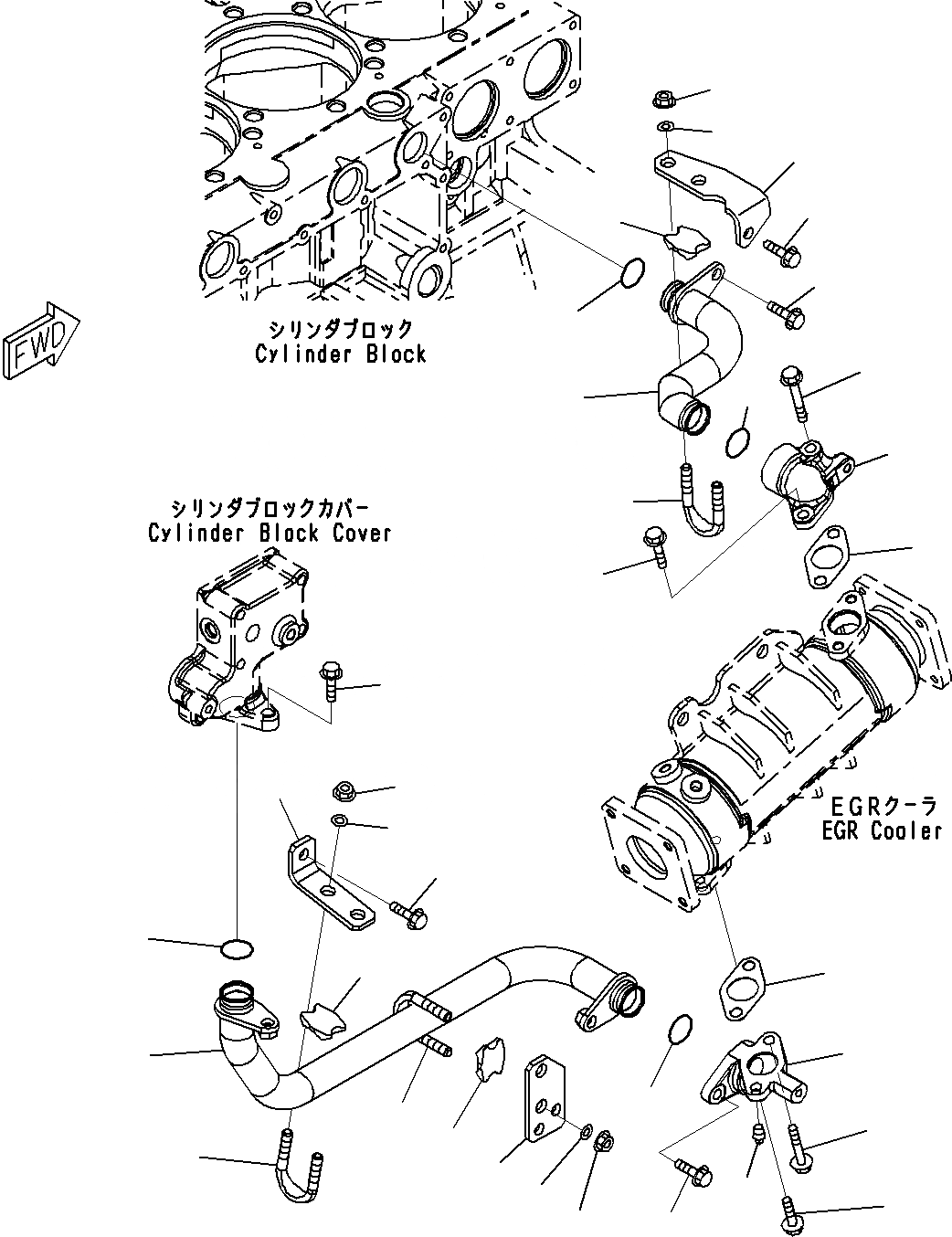 Схема запчастей Komatsu SAA6D140E-5B - ВЫПУСКН. GAS RECIRCULATION (EGR) КЛАПАН (/7)(№9-) ДВИГАТЕЛЬ ГОЛОВКА ЦИЛИНДРОВ И ITS КОМПОНЕНТЫ