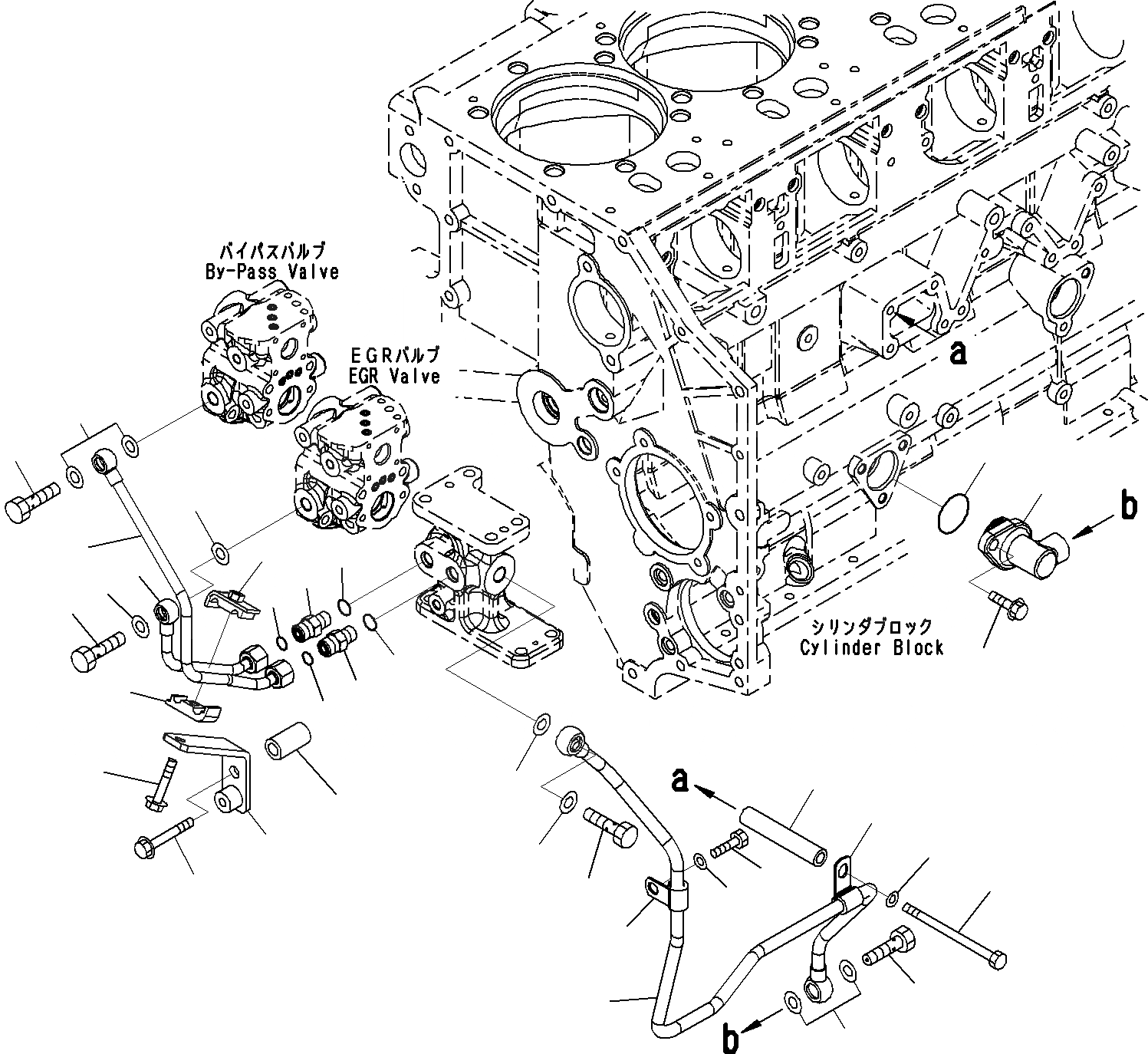 Схема запчастей Komatsu SAA6D140E-5B - ВЫПУСКН. GAS RECIRCULATION (EGR) КЛАПАН (/7)(№9-) ДВИГАТЕЛЬ ГОЛОВКА ЦИЛИНДРОВ И ITS КОМПОНЕНТЫ