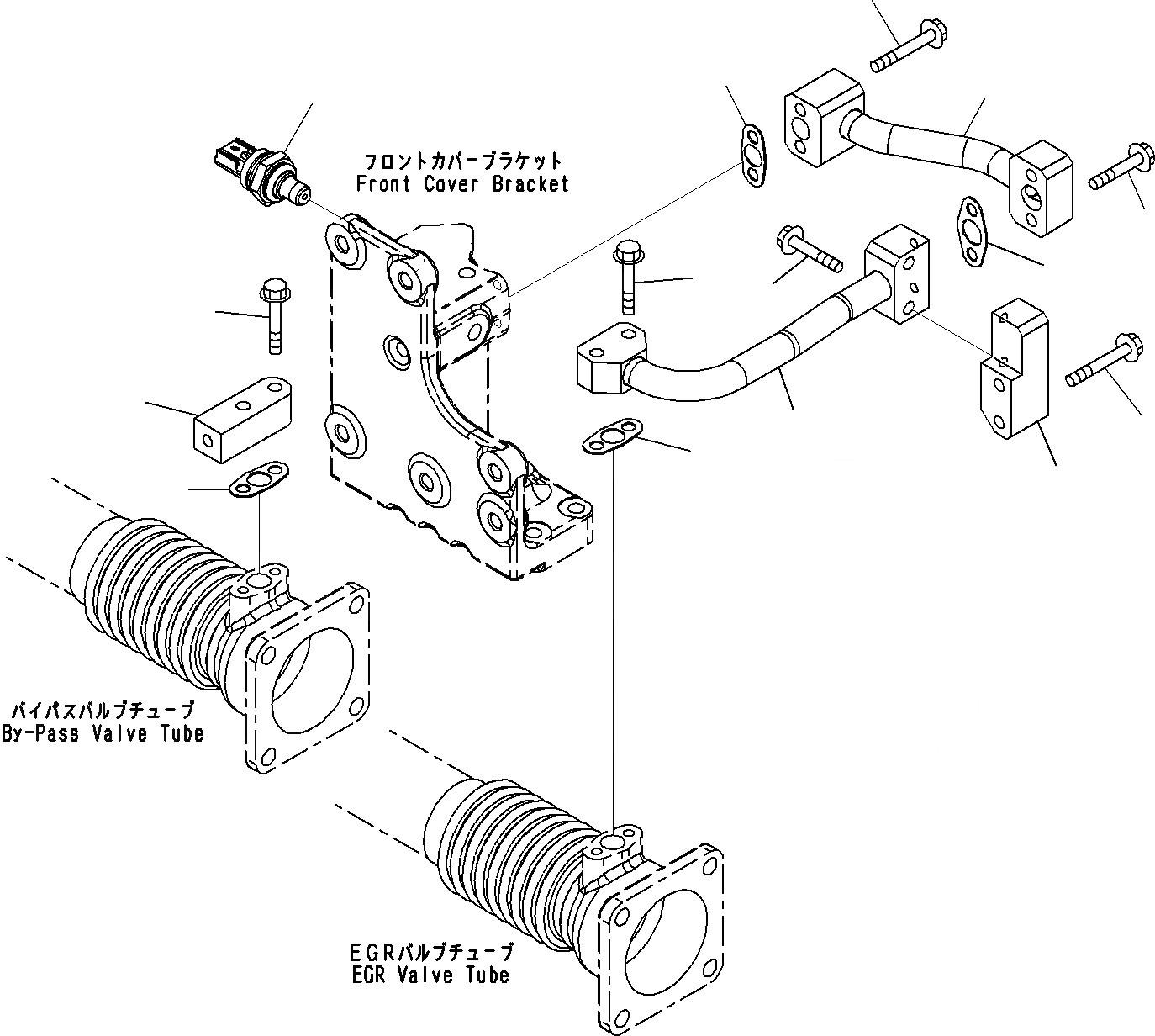 Схема запчастей Komatsu SAA6D140E-5B - ВЫПУСКН. GAS RECIRCULATION (EGR) КЛАПАН (7/7)(№9-) ДВИГАТЕЛЬ ГОЛОВКА ЦИЛИНДРОВ И ITS КОМПОНЕНТЫ