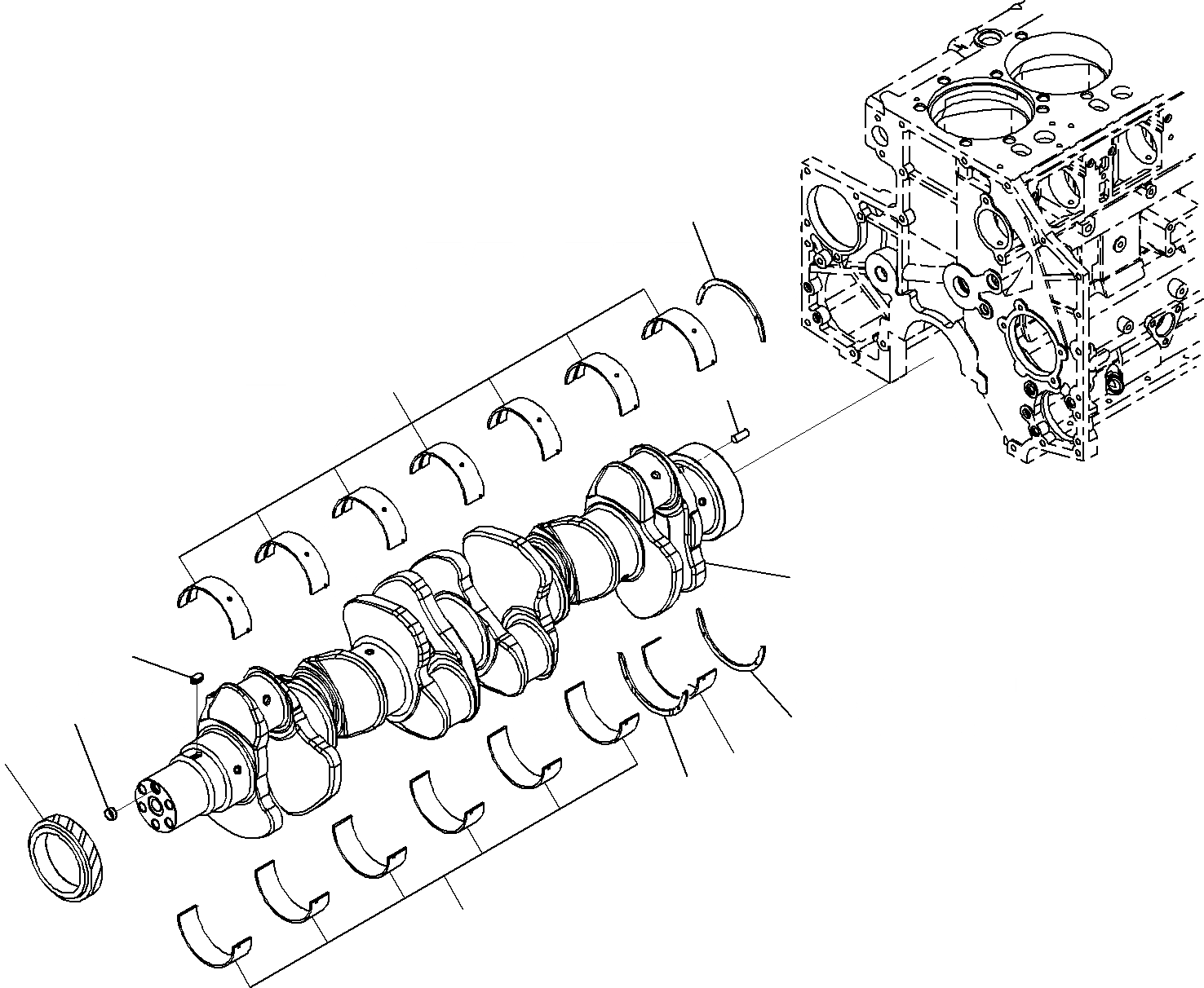 Схема запчастей Komatsu SAA6D140E-5B - КОЛЕНВАЛ(№9-) ДВИГАТЕЛЬ БЛОК ЦИЛИНДРОВ И ITS КОМПОНЕНТЫ