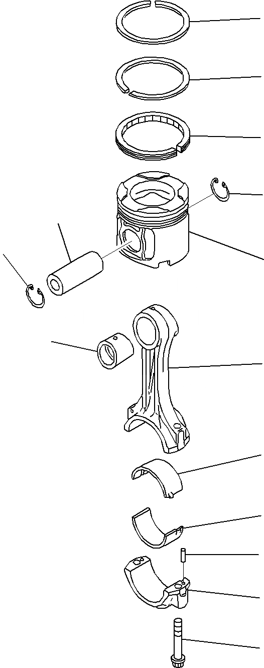 Схема запчастей Komatsu SAA6D140E-5B - ПОРШЕНЬ И ШАТУН(№9-) ДВИГАТЕЛЬ БЛОК ЦИЛИНДРОВ И ITS КОМПОНЕНТЫ