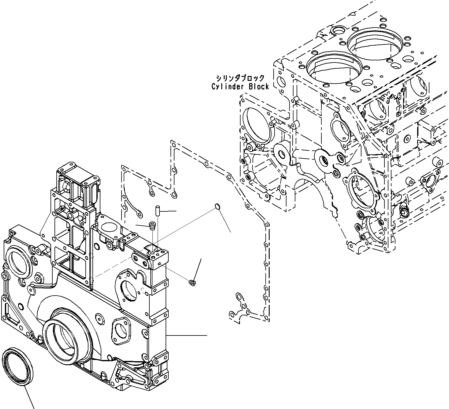 Схема запчастей Komatsu SAA6D140E-5B - КРЫШКА ПЕРЕДН. ЗУБЧАТОЙ ПЕРЕДАЧИ(№9-) ДВИГАТЕЛЬ ЗУБЧАТ. ПЕРЕДАЧА И КОРПУС