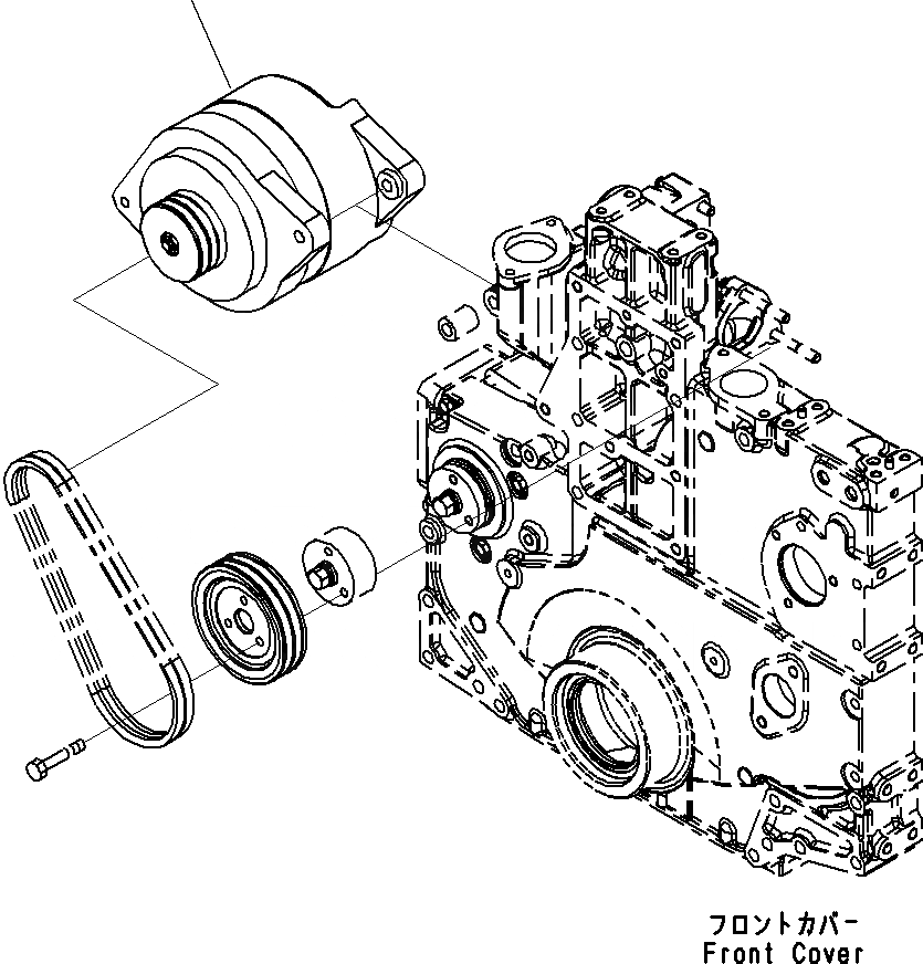 Схема запчастей Komatsu SAA6D140E-5B - ГЕНЕРАТОР (/)(№9-) ДВИГАТЕЛЬ ЭЛЕКТРИКА