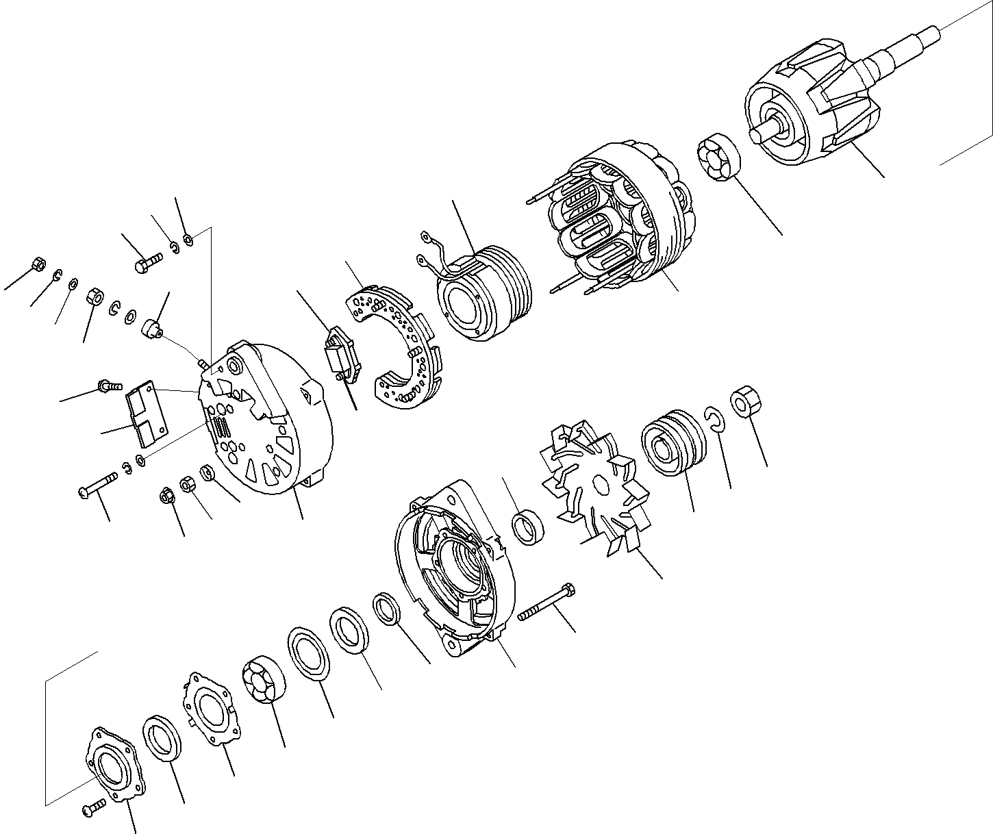 Схема запчастей Komatsu SAA6D140E-5B - ГЕНЕРАТОР (/)(№9-) ДВИГАТЕЛЬ ЭЛЕКТРИКА