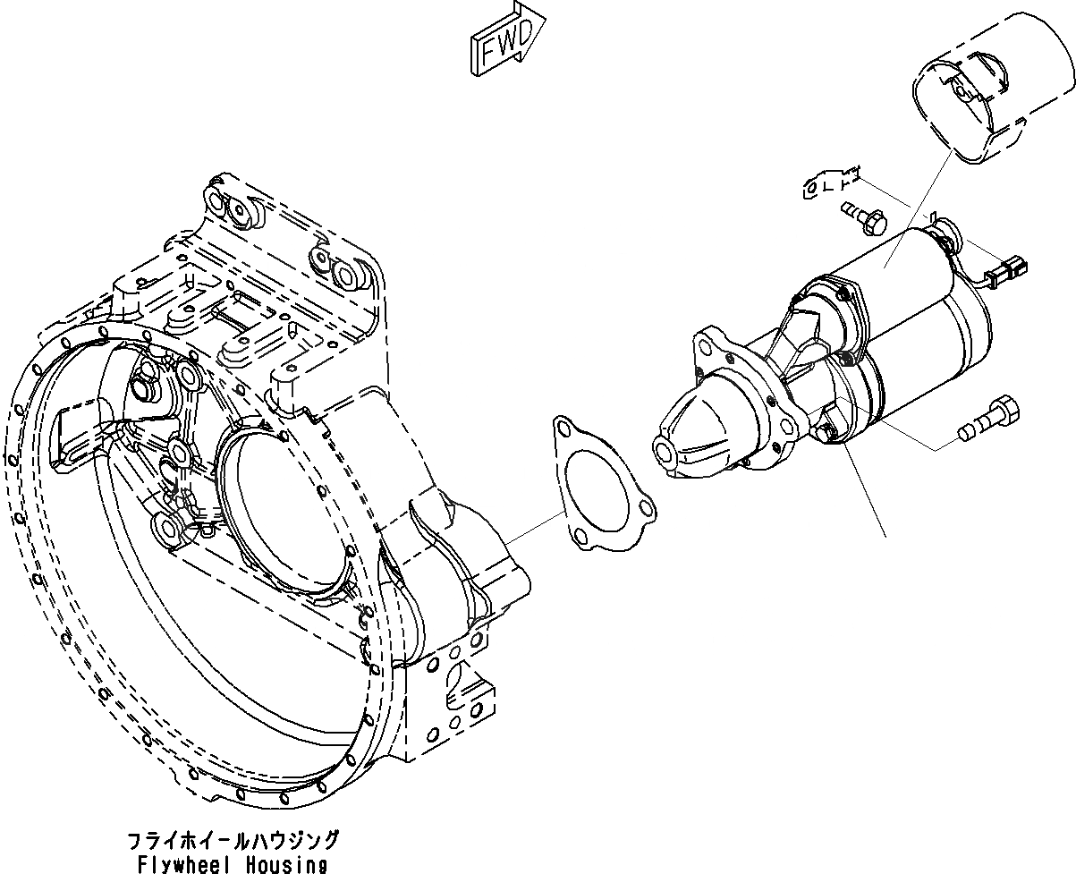 Схема запчастей Komatsu SAA6D140E-5B - СТАРТЕР (/)(№9-) ДВИГАТЕЛЬ ЭЛЕКТРИКА