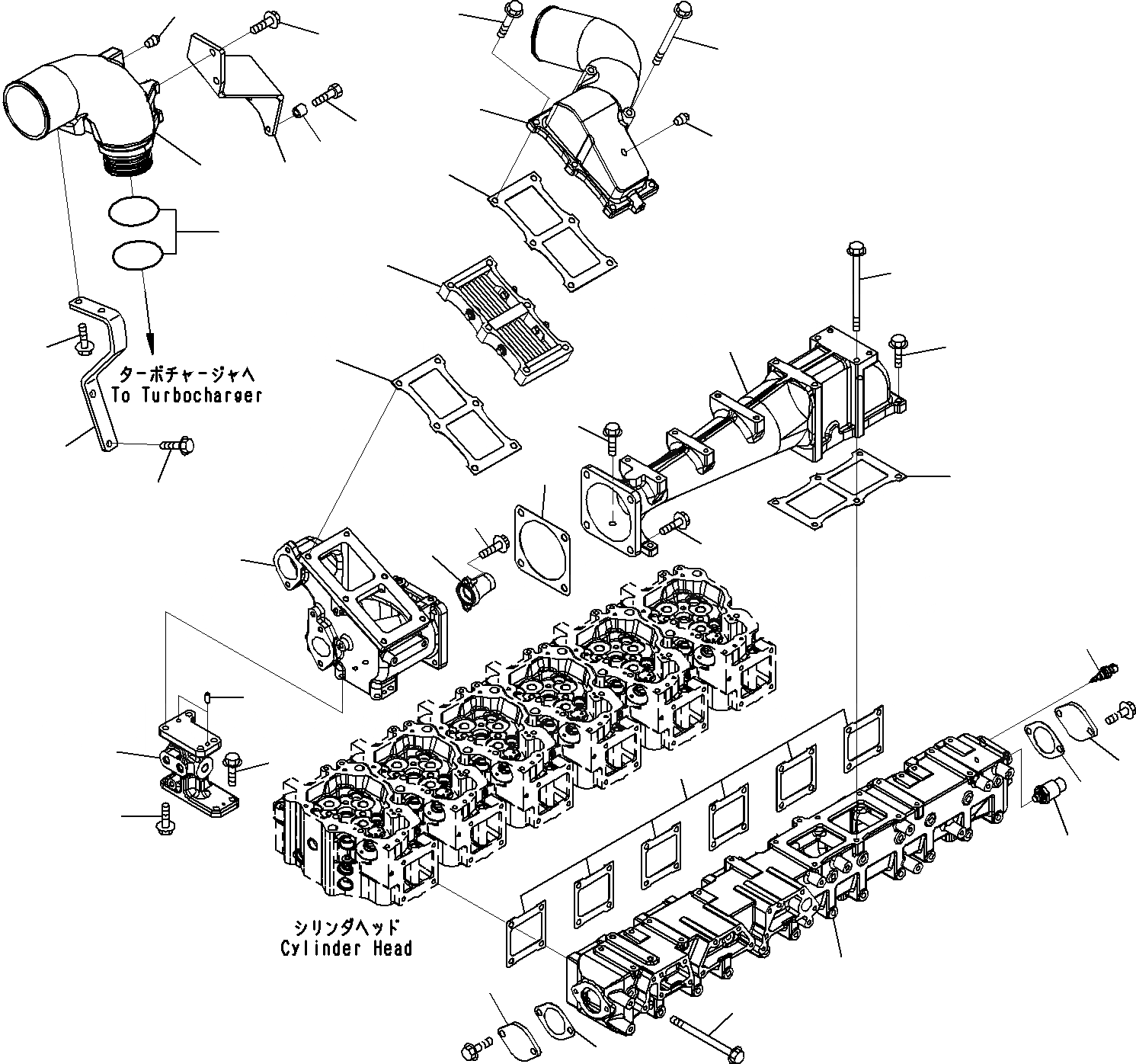 Схема запчастей Komatsu SAA6D140E-5D - ТРУБОПРОВОД ВПУСКА ВОЗДУХА(№-) ДВИГАТЕЛЬ ГОЛОВКА ЦИЛИНДРОВ И ITS КОМПОНЕНТЫ