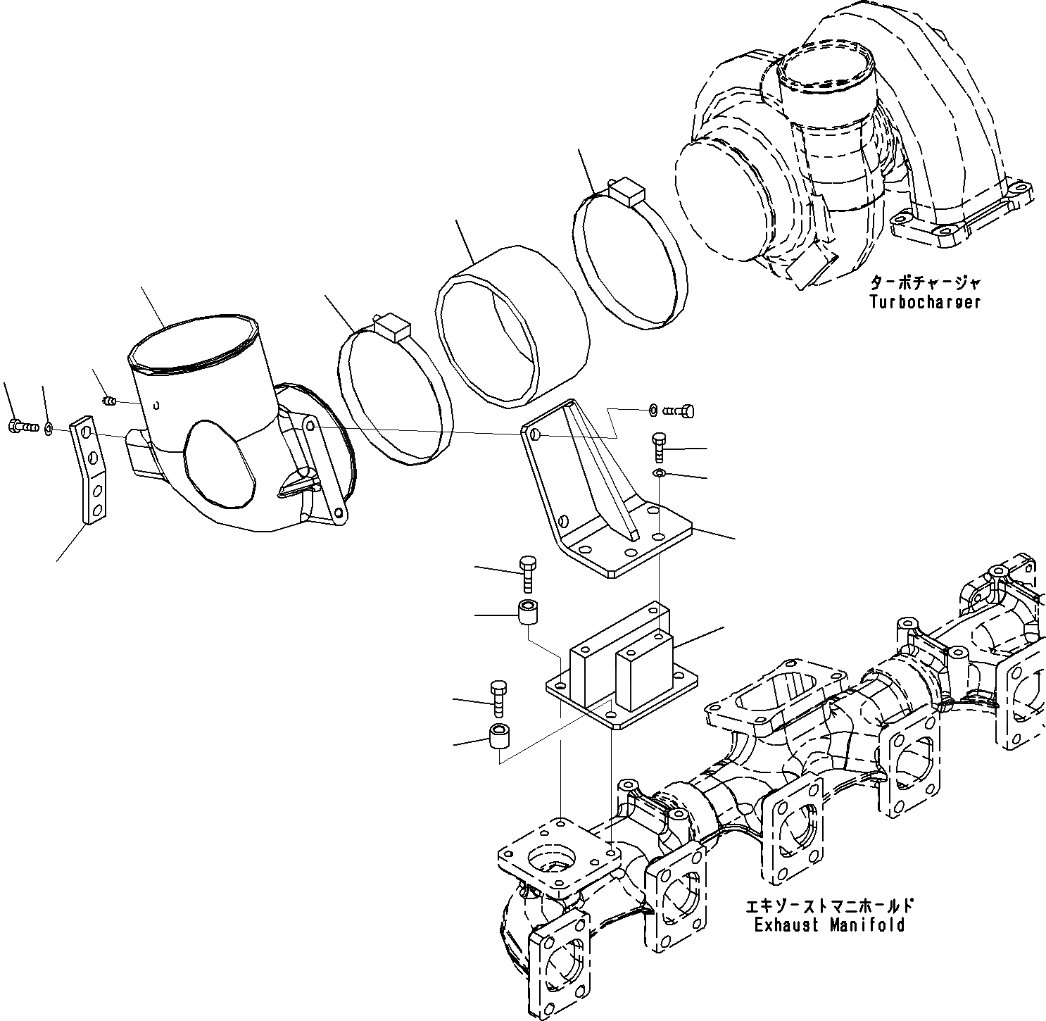 Схема запчастей Komatsu SAA6D140E-5D - ВОЗДУХООЧИСТИТЕЛЬ(№-) ДВИГАТЕЛЬ ГОЛОВКА ЦИЛИНДРОВ И ITS КОМПОНЕНТЫ