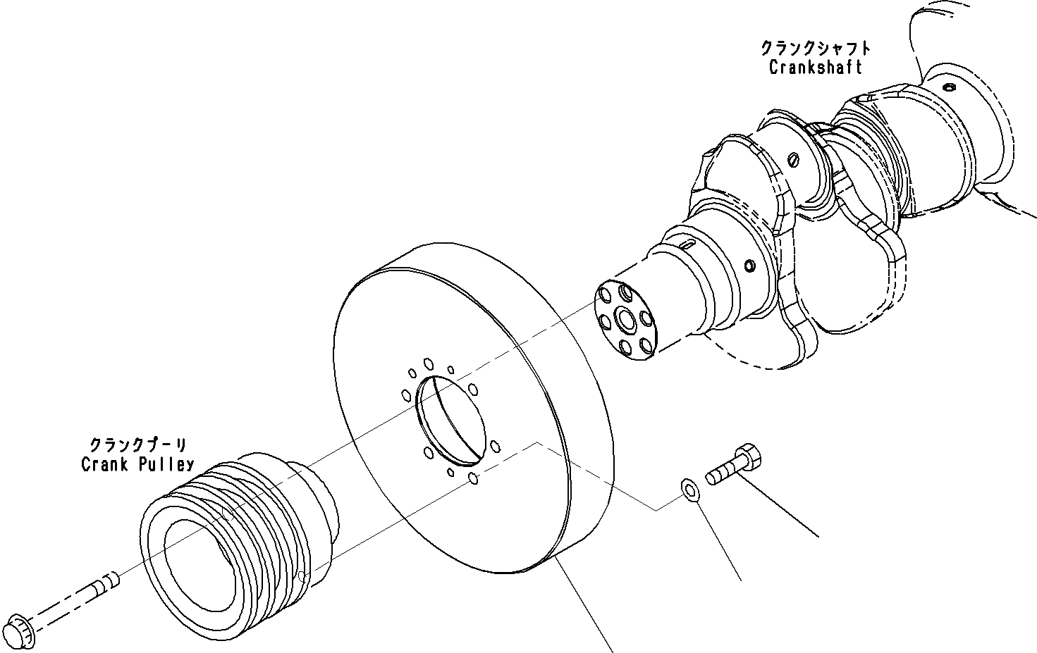 Схема запчастей Komatsu SAA6D140E-5D - ДЕМПФЕР(№-) ДВИГАТЕЛЬ БЛОК ЦИЛИНДРОВ И ITS КОМПОНЕНТЫ