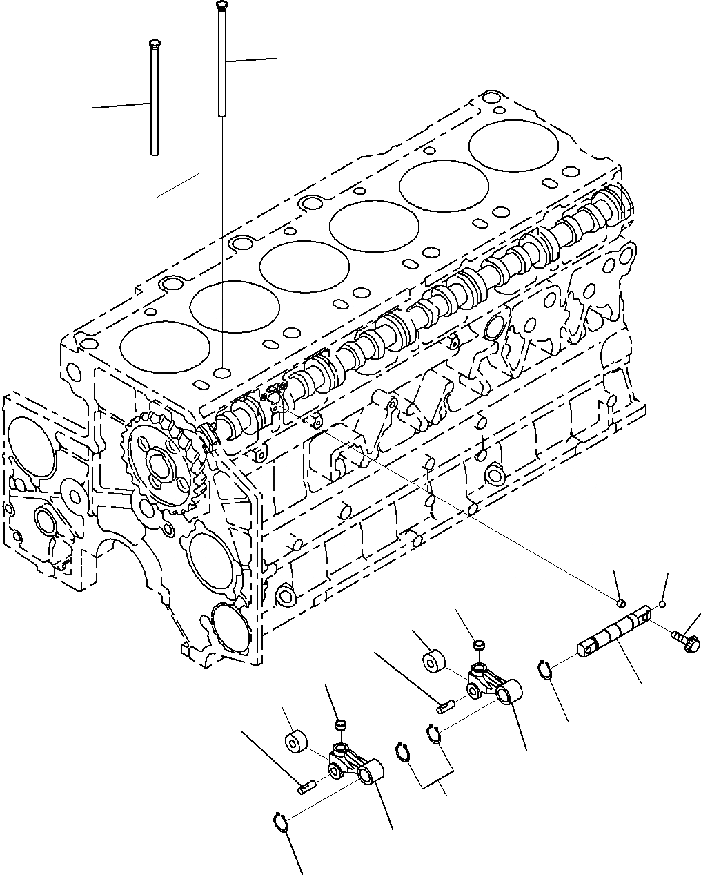 Схема запчастей Komatsu SAA6D140E-5D - КОРОМЫСЛО (/)(№-) ДВИГАТЕЛЬ КЛАПАН MECHANISM