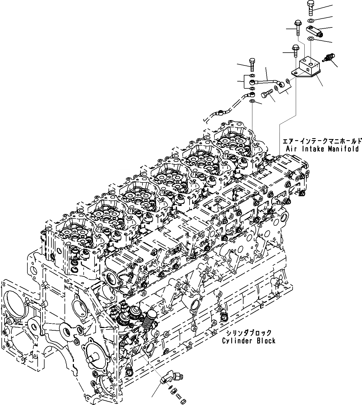 Схема запчастей Komatsu SAA6D140E-5D - ВОЗВРАТ ТОПЛИВА(№-) ДВИГАТЕЛЬ ТОПЛИВН. СИСТЕМА