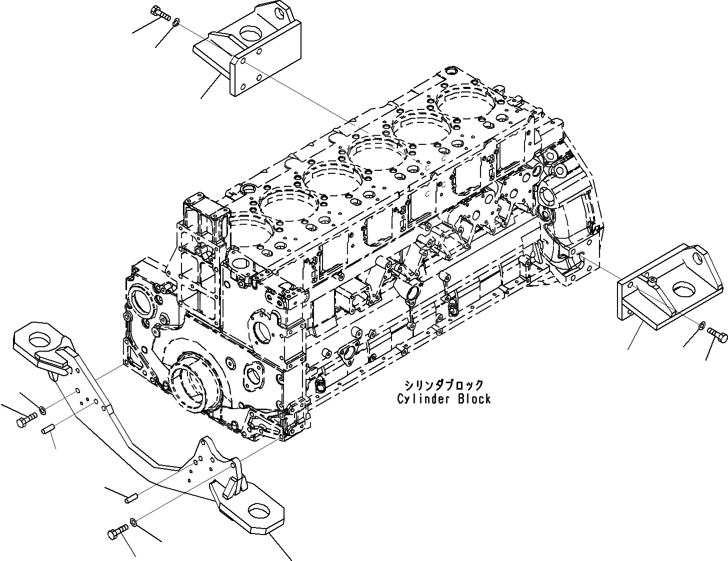 Схема запчастей Komatsu SAA6D140E-5D - КРЕПЛЕНИЕ ДВИГАТЕЛЯS(№-) ДВИГАТЕЛЬ АКСЕССУАРЫ И ДР.