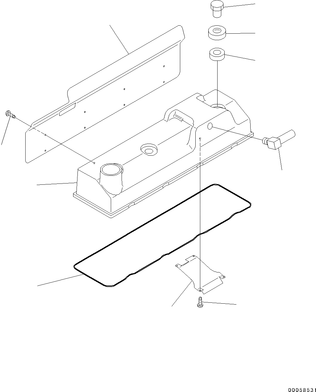 Схема запчастей Komatsu SAA4D95LE-5 - ГОЛОВКА ЦИЛИНДРОВ COVER(№79-) ГОЛОВКА ЦИЛИНДРОВ COVER