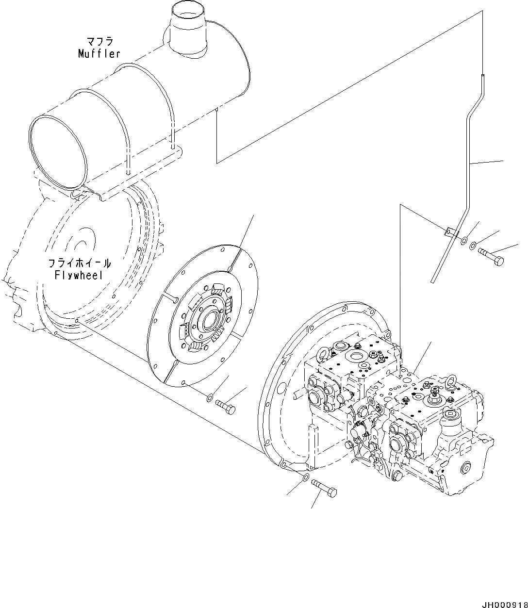 Схема запчастей Komatsu PC350-8 - ДЕМПФЕР, (№-) ДЕМПФЕР