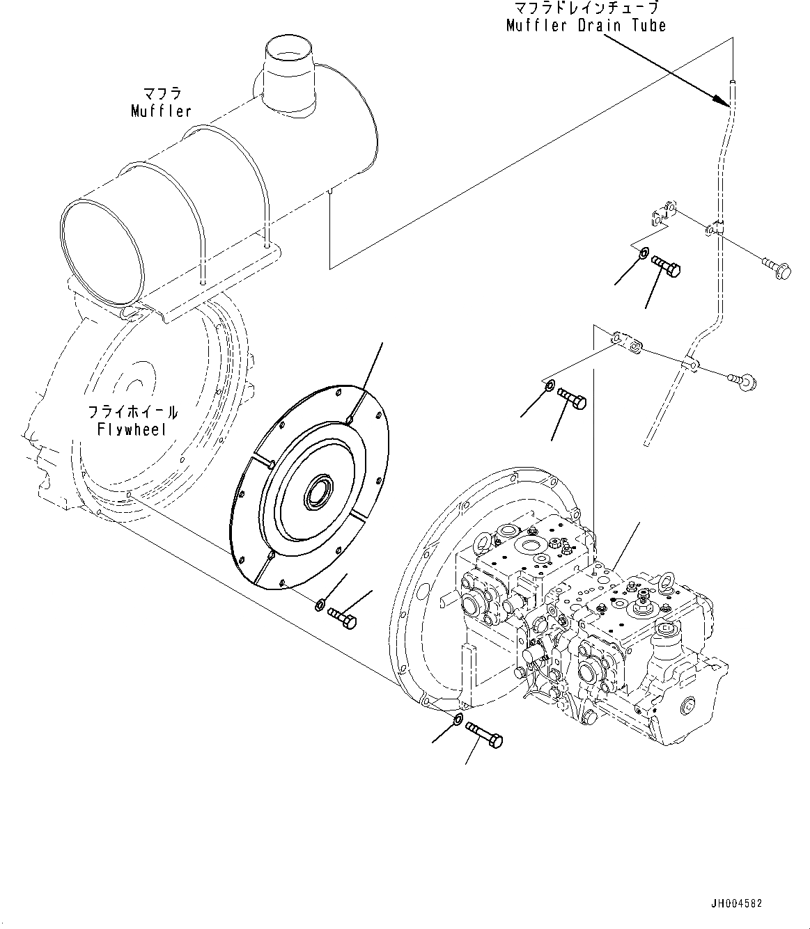 Схема запчастей Komatsu PC350-8 - ДЕМПФЕР, (№-) ДЕМПФЕР