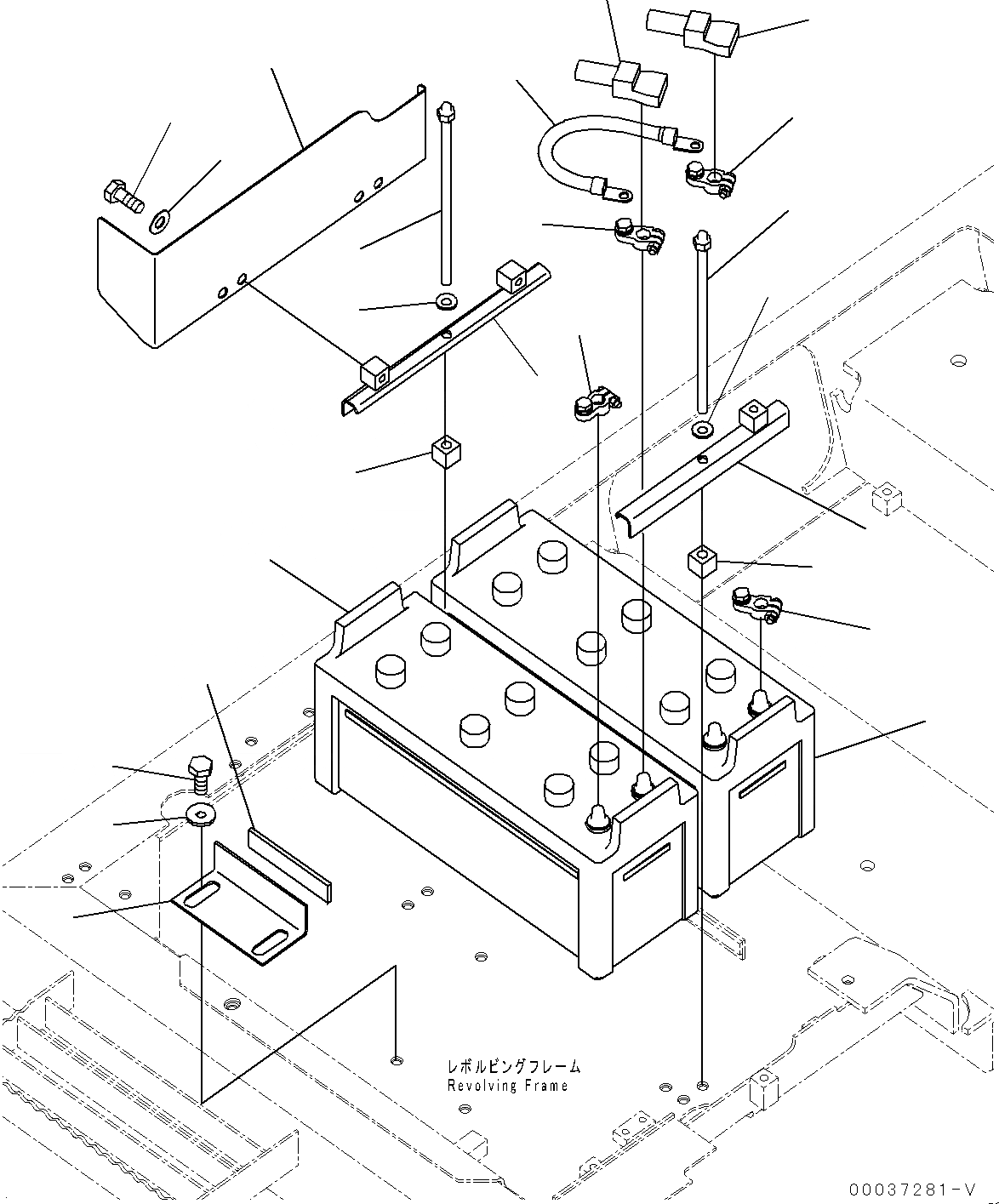 Схема запчастей Komatsu PC350-8 - АККУМУЛЯТОР (№-) АККУМУЛЯТОР