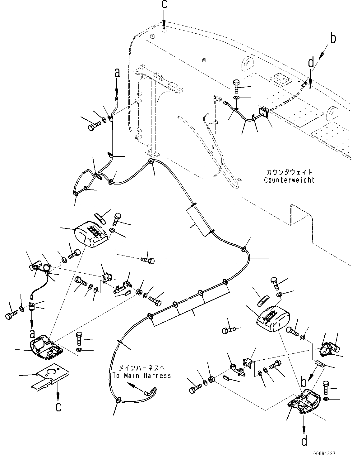 Схема запчастей Komatsu PC350-8 - ЗАДН.VIEW CAMERA (№-) ЗАДН.VIEW CAMERA, -CAMERA