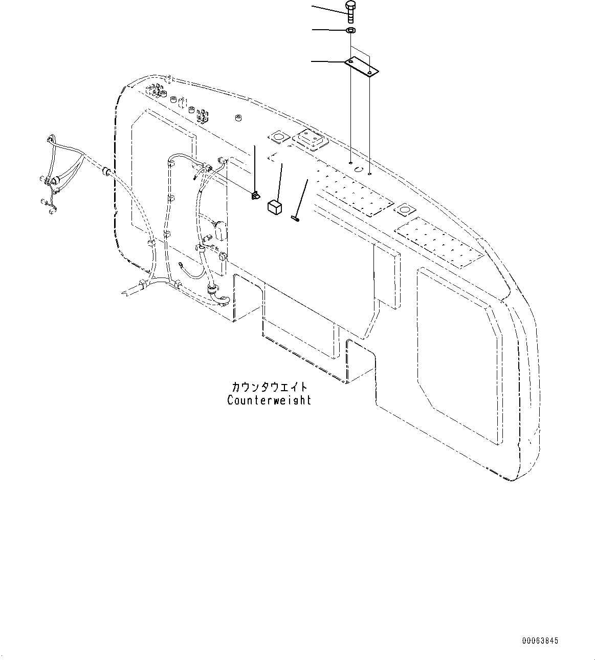 Схема запчастей Komatsu PC350-8 - ЗАДН.VIEW CAMERA (№-) ЗАДН.VIEW CAMERA