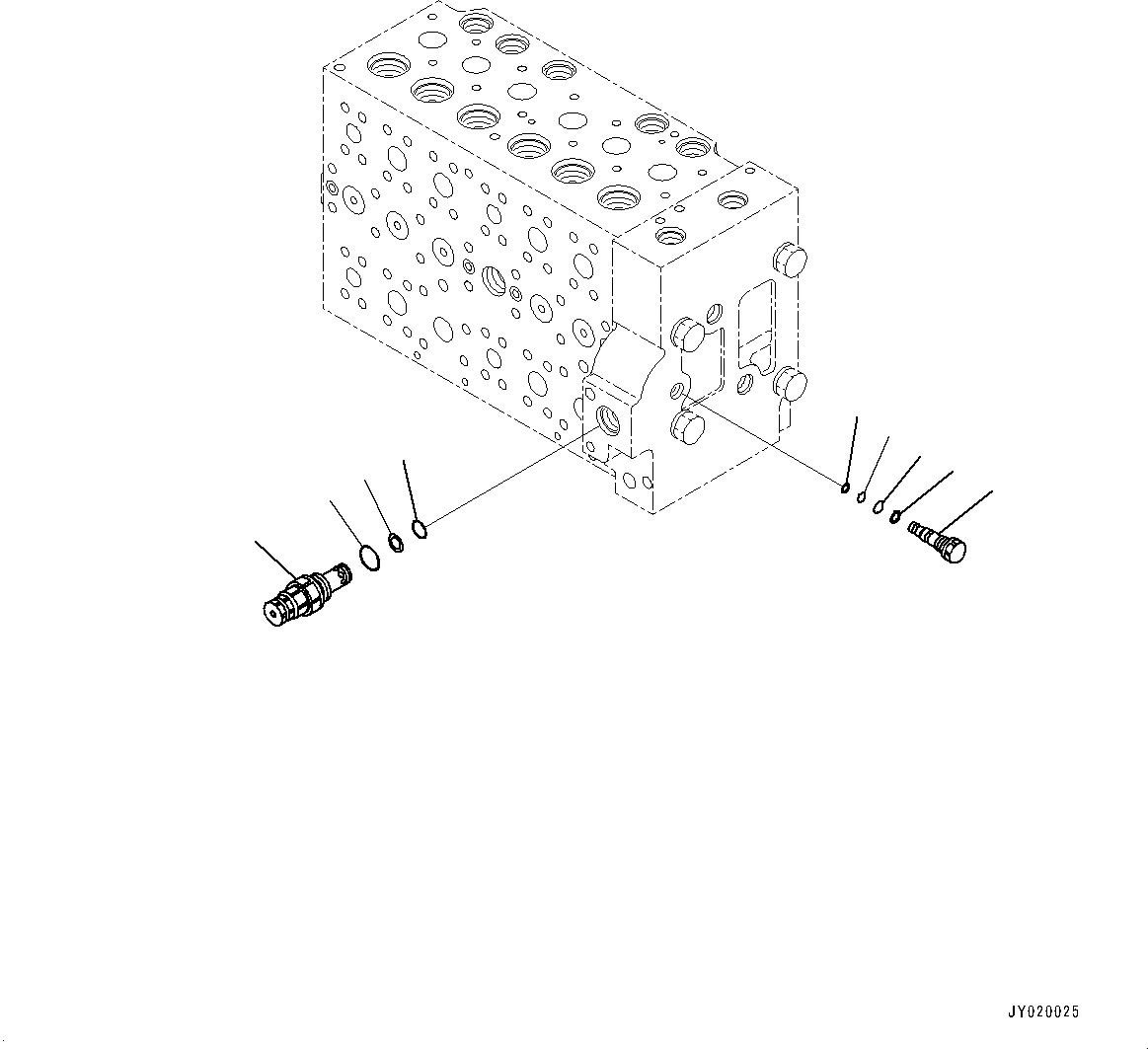 Схема запчастей Komatsu PC350-8 - УПРАВЛЯЮЩ. КЛАПАН, 8-СЕКЦИОНН. (/) (№-) УПРАВЛЯЮЩ. КЛАПАН, -СЕРВИСНЫЙ КЛАПАН