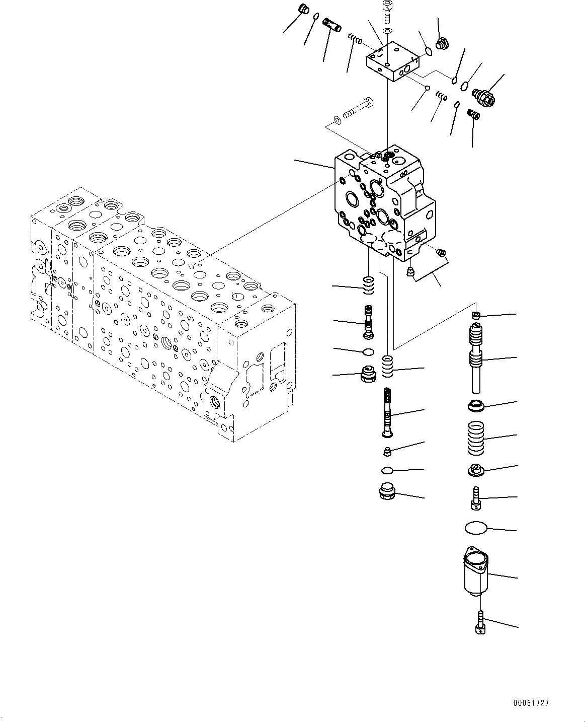 Схема запчастей Komatsu PC350-8 - УПРАВЛЯЮЩ. КЛАПАН, 8-СЕКЦИОНН. (/) (№-) УПРАВЛЯЮЩ. КЛАПАН, -ДОПОЛН. АКТУАТОР ТРУБЫ, АККУМУЛЯТОР