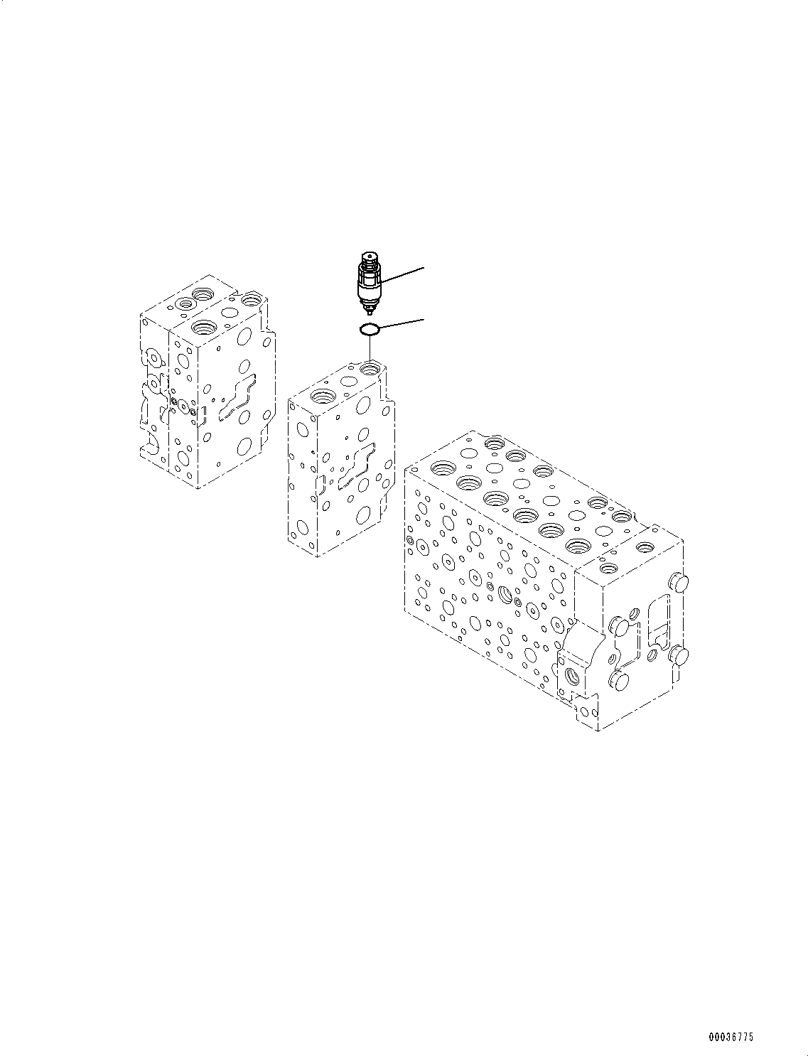 Схема запчастей Komatsu PC350-8 - УПРАВЛЯЮЩ. КЛАПАН, 8-СЕКЦИОНН. (/) (№-) УПРАВЛЯЮЩ. КЛАПАН, -СЕРВИСНЫЙ КЛАПАН