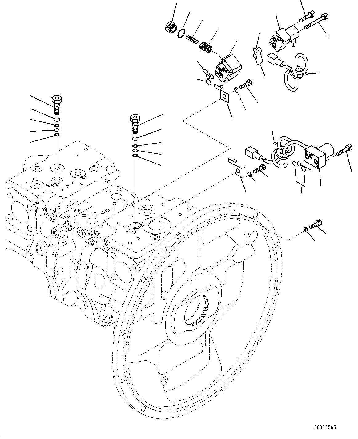 Схема запчастей Komatsu PC350-8 - ПОРШЕНЬ НАСОС, ВНУТР. ЧАСТИ (/) (№-7) ПОРШЕНЬ НАСОС