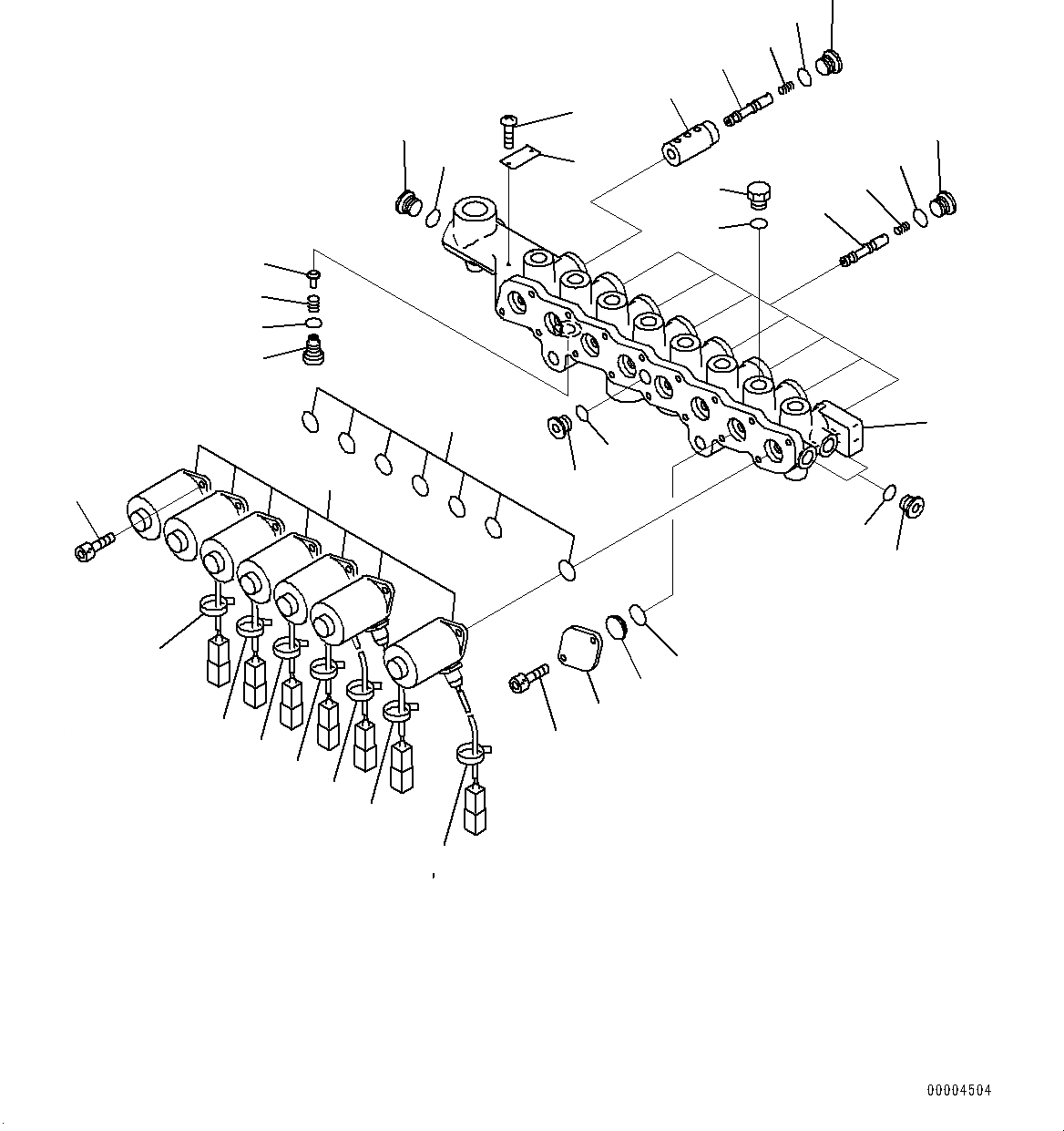Схема запчастей Komatsu PC350-8 - СОЛЕНОИДНЫЙ КЛАПАН ТРУБЫ, СОЛЕНОИДНЫЙ КЛАПАН (/) (№-) СОЛЕНОИДНЫЙ КЛАПАН ТРУБЫ