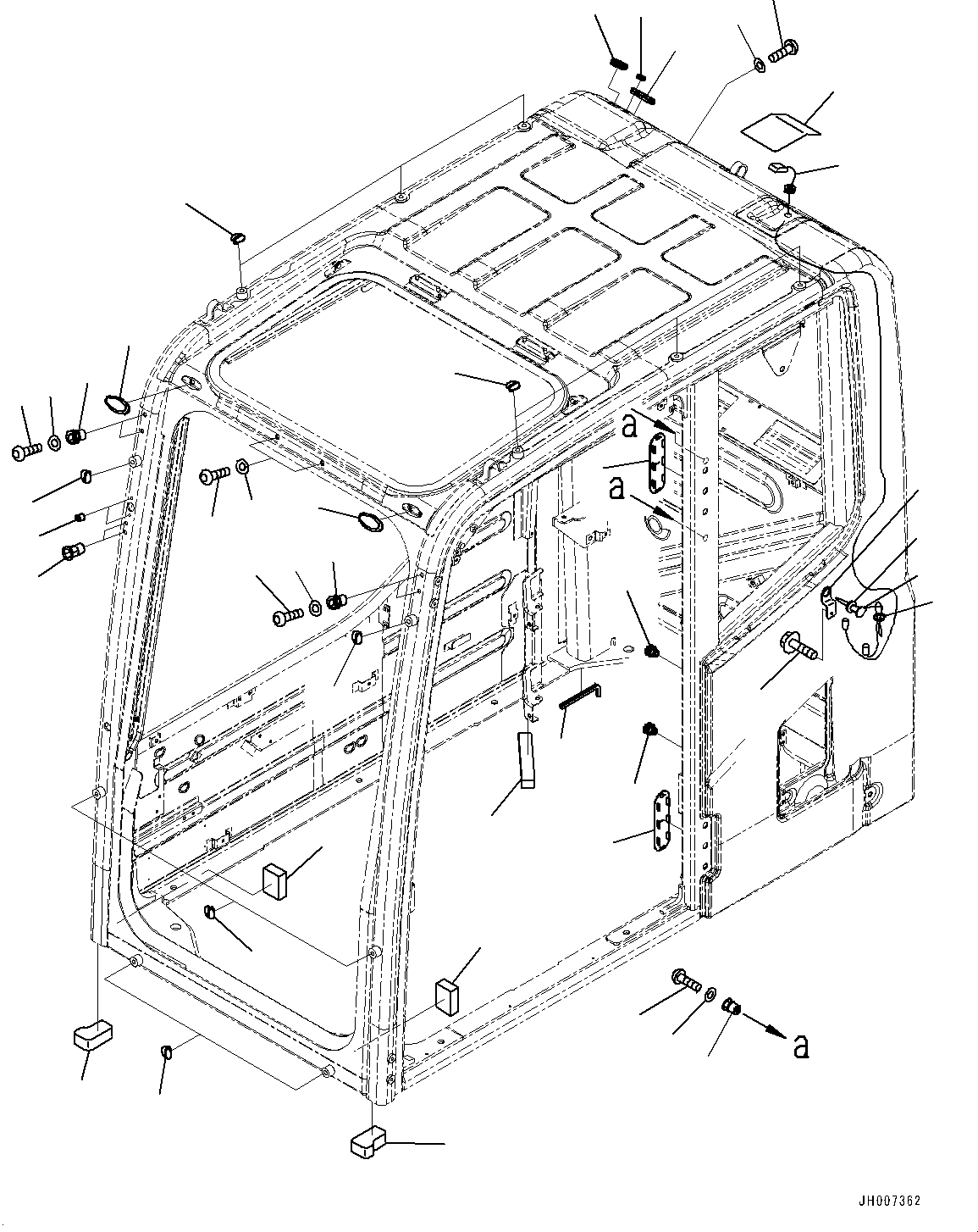 Схема запчастей Komatsu PC350-8 - КАБИНА, ЗАГЛУШКА БОЛТ И АНТЕННА (№-) КАБИНА, КАБИНА ROPS, ПЕРЕДН. ФИКС. ОКНА, -ДОПОЛН. АКТУАТОР ТРУБЫ, АККУМУЛЯТОР, С KOMTRAX, GPRS