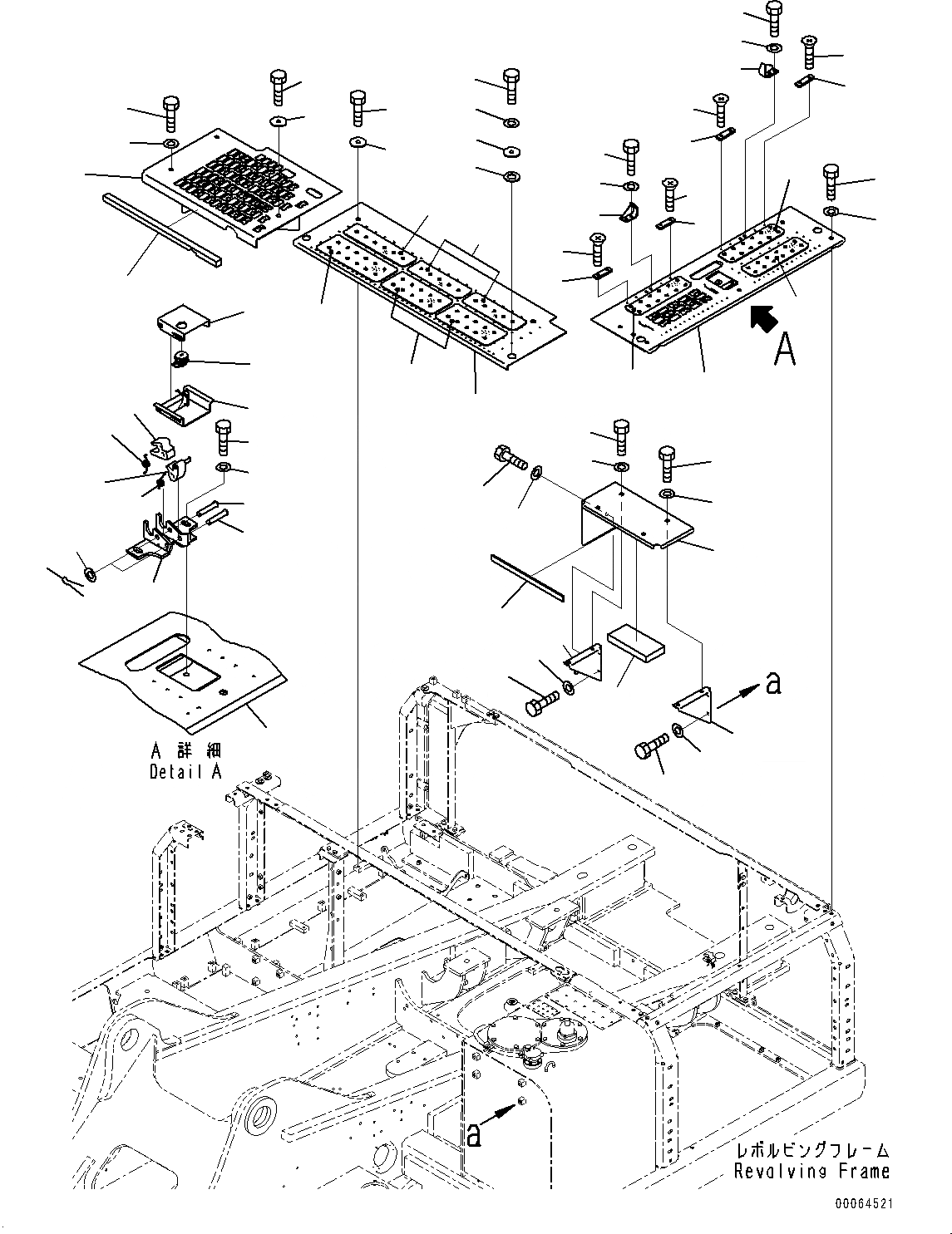 Схема запчастей Komatsu PC350-8 - КАБИНА КРЫШКА(№-) КАБИНА COVER