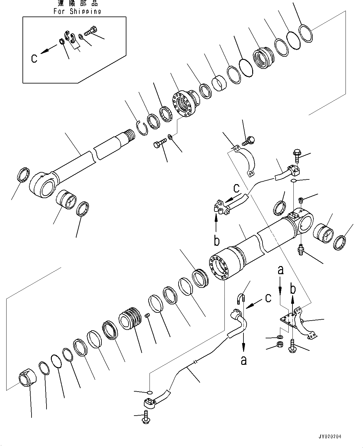 Схема запчастей Komatsu PC350-8 - ЦИЛИНДР СТРЕЛЫ, ПРАВ. (№-8) ЦИЛИНДР СТРЕЛЫ, ЧАС. СИСТ. СМАЗКИ ТИП, С LIMETED STROKE