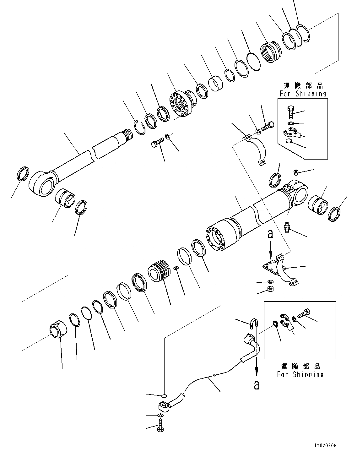 Схема запчастей Komatsu PC350-8 - ЦИЛИНДР СТРЕЛЫ, ЛЕВ. (№9-) ЦИЛИНДР СТРЕЛЫ, С ПРЕДОТВРАЩЕНИЕМ СМЕЩЕНИЯ КЛАПАН