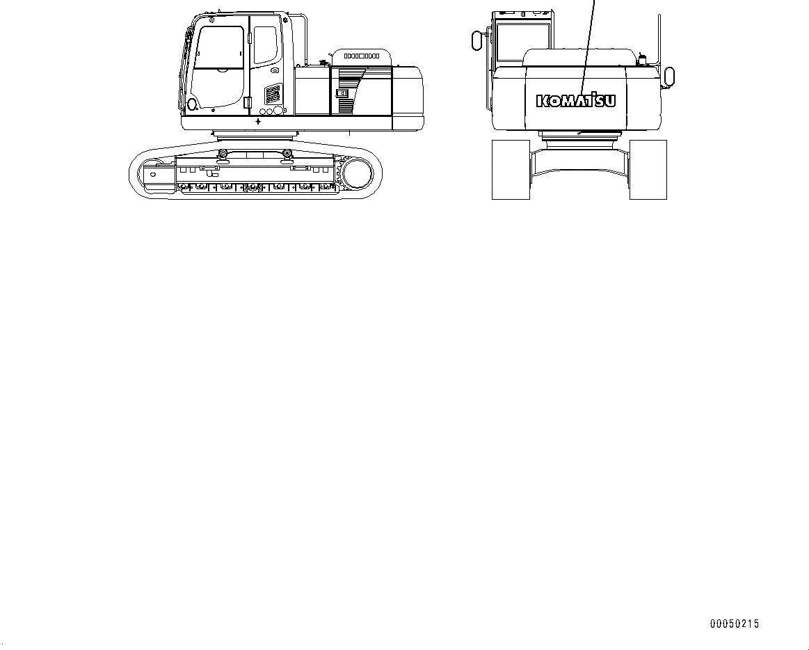 Схема запчастей Komatsu PC350-8 - ЛОГОТИП KOMATSU(№-) KOMATSU ЛОГОТИП, БЕЗ СТРЕЛА