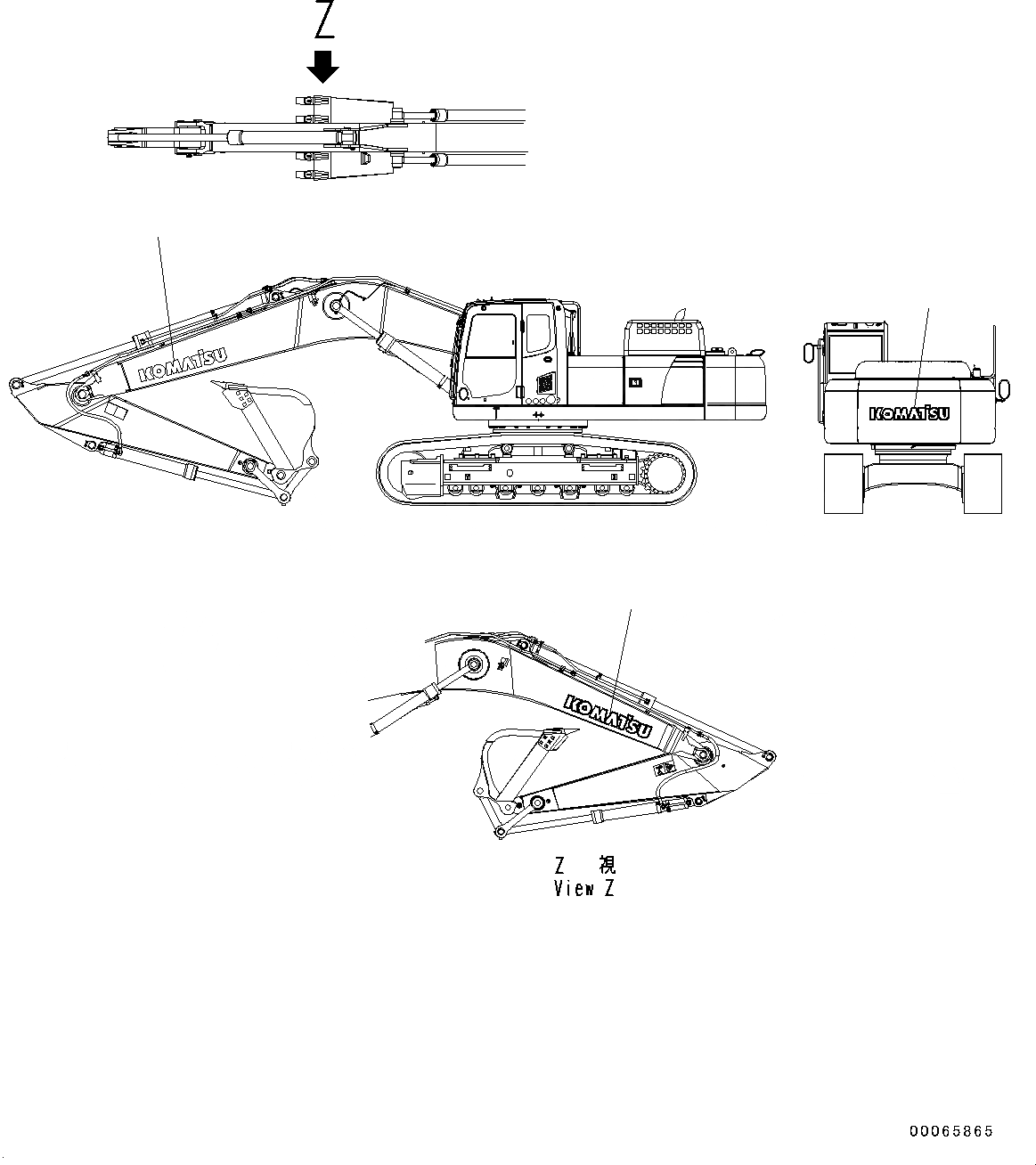 Схема запчастей Komatsu PC350-8 - ЛОГОТИП KOMATSU(№-) KOMATSU ЛОГОТИП, ДОПОЛН.