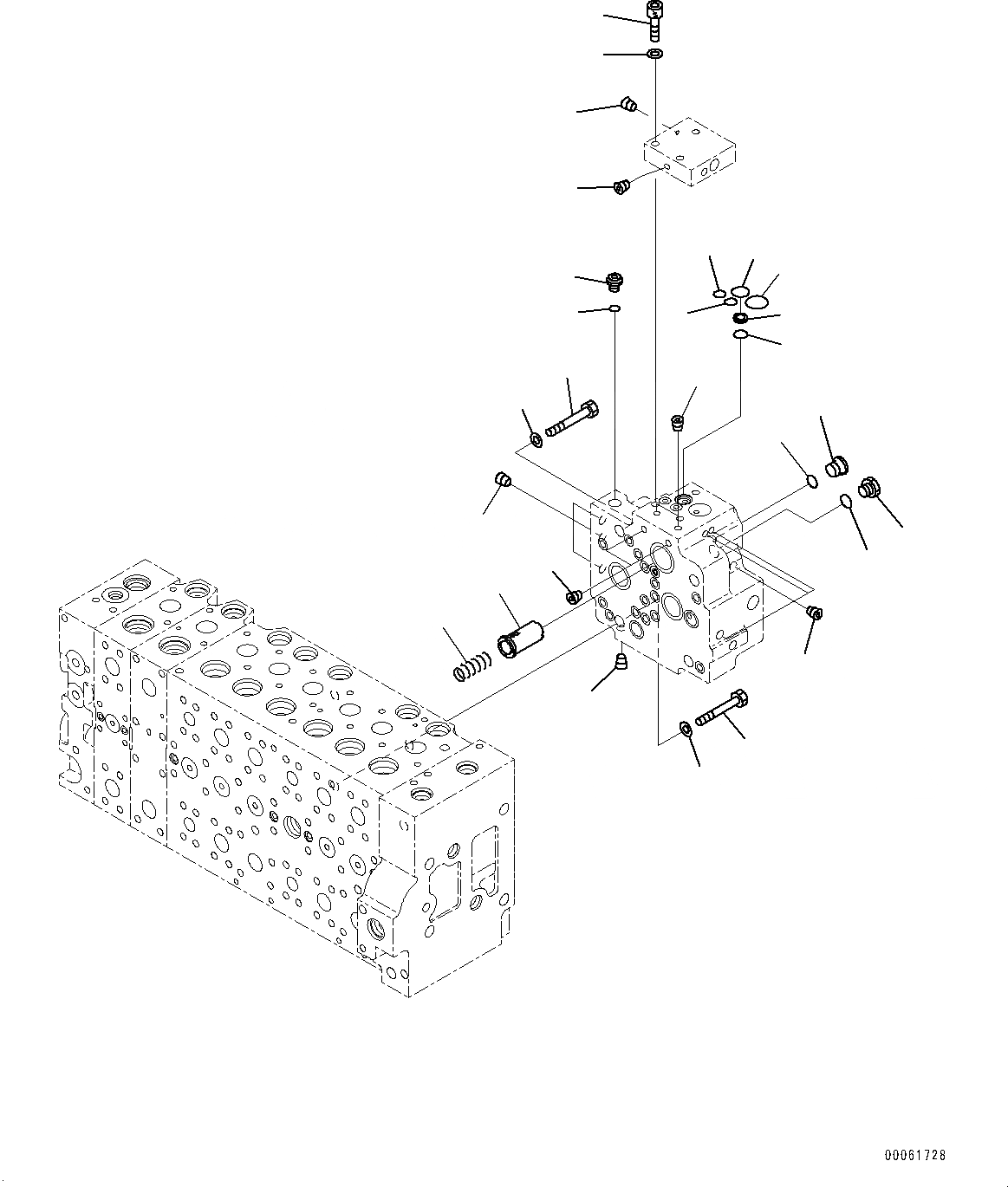 Схема запчастей Komatsu PC300-8 - УПРАВЛЯЮЩ. КЛАПАН, 8-СЕКЦИОНН. (/) (№-) УПРАВЛЯЮЩ. КЛАПАН, -СЕРВИСНЫЙ КЛАПАН