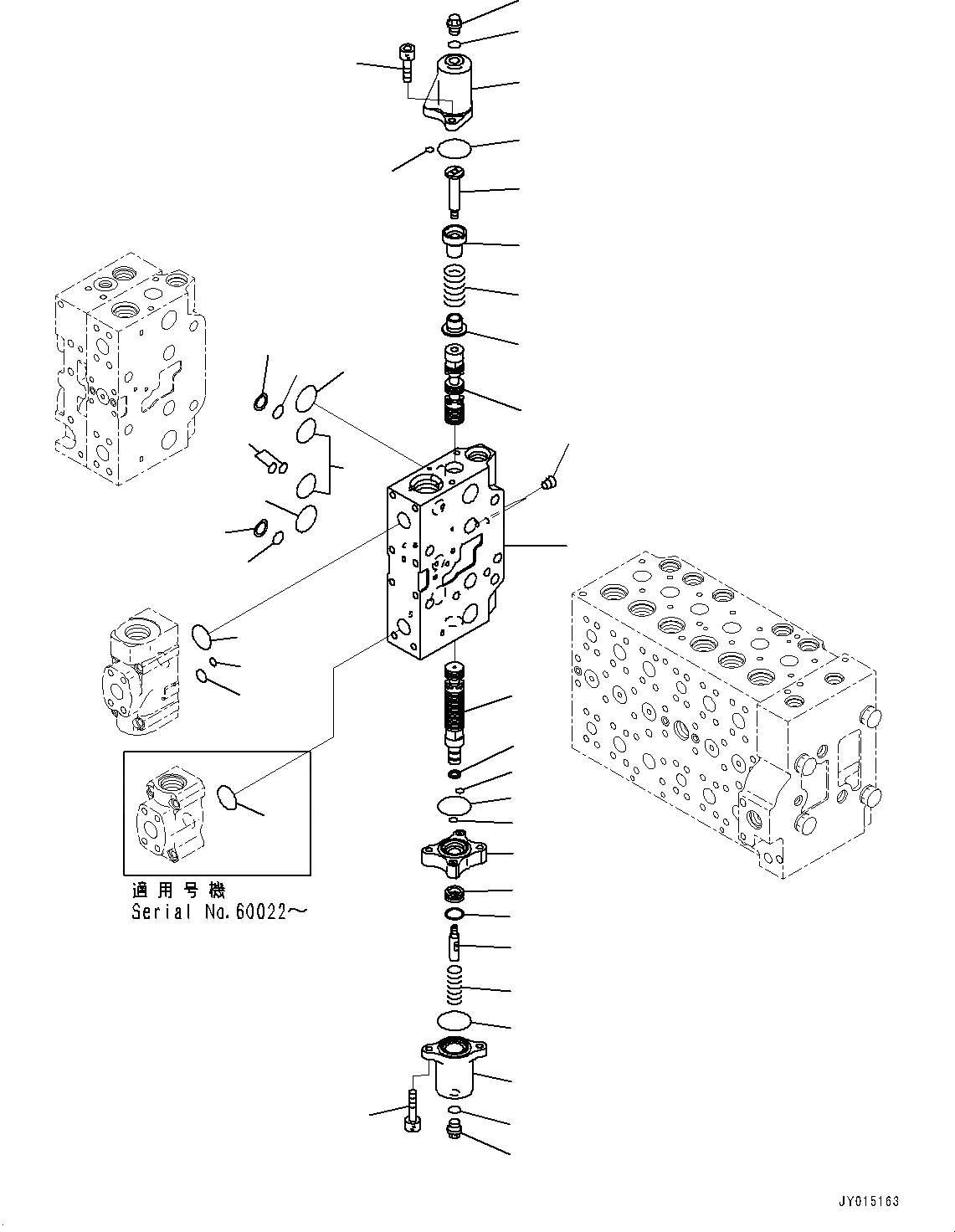 Схема запчастей Komatsu PC300-8 - УПРАВЛЯЮЩ. КЛАПАН, 8-СЕКЦИОНН. (/) (№-) УПРАВЛЯЮЩ. КЛАПАН, -ДОПОЛН. АКТУАТОР ТРУБЫ, АККУМУЛЯТОР, СТРЕЛА И РУКОЯТЬ ANTI-DROP КЛАПАН, БЫСТРОСЪЕМН. МЕХ-М, KAL