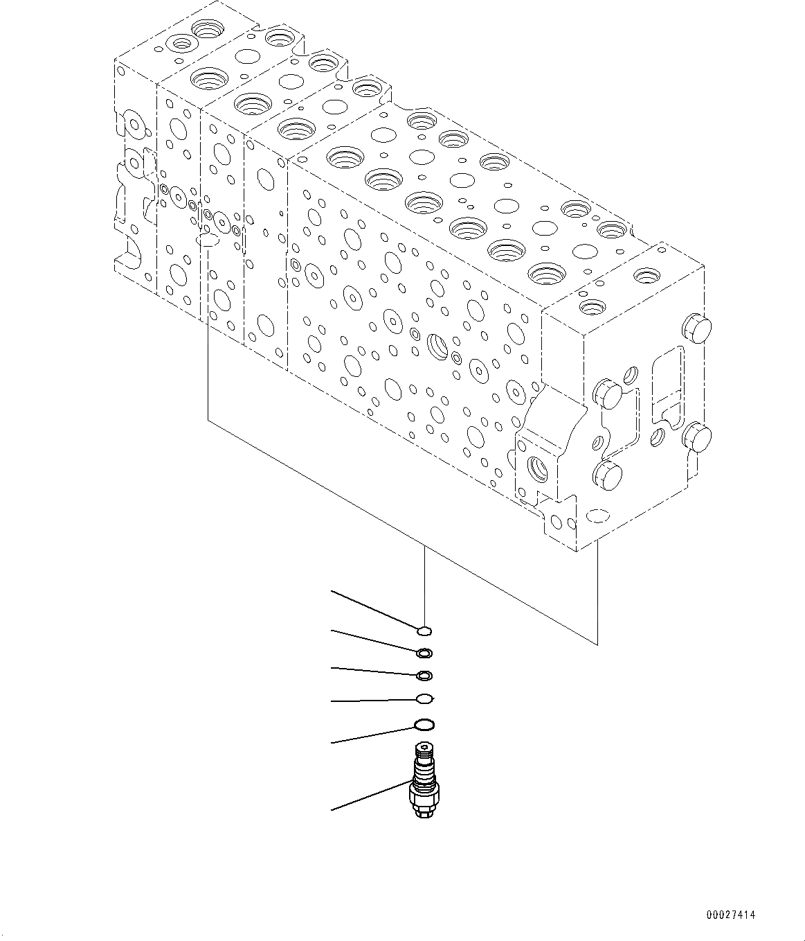 Схема запчастей Komatsu PC300-8 - УПРАВЛЯЮЩ. КЛАПАН, 9-СЕКЦИОНН. (8/) (№-) УПРАВЛЯЮЩ. КЛАПАН, -ДОПОЛН. АКТУАТОР ТРУБЫ, АККУМУЛЯТОР