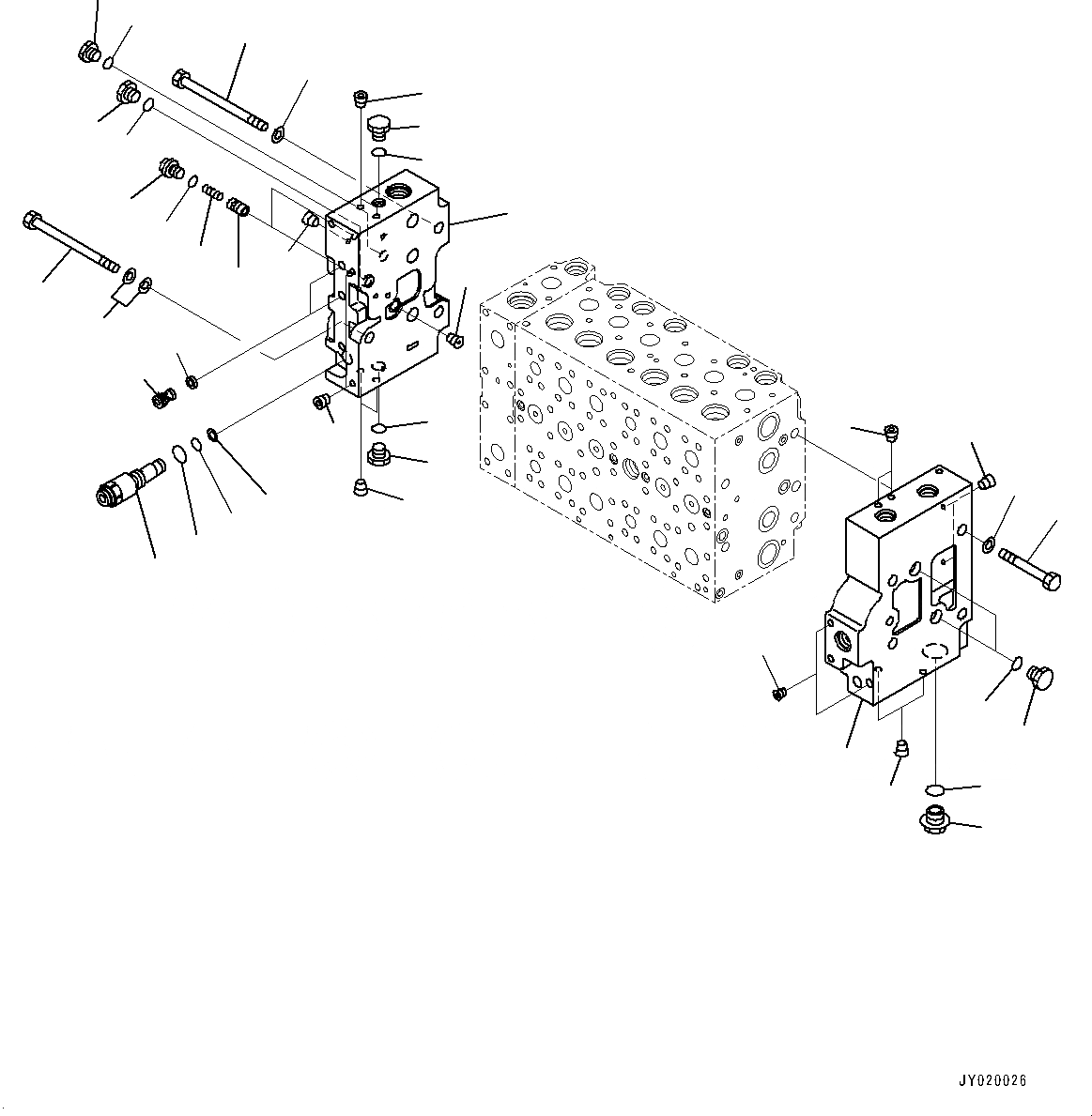 Схема запчастей Komatsu PC300-8 - УПРАВЛЯЮЩ. КЛАПАН, 7-СЕКЦИОНН. (7/) (№-8) УПРАВЛЯЮЩ. КЛАПАН, БЕЗ ДОПОЛН. АКТУАТОР ТРУБЫ, АККУМУЛЯТОР