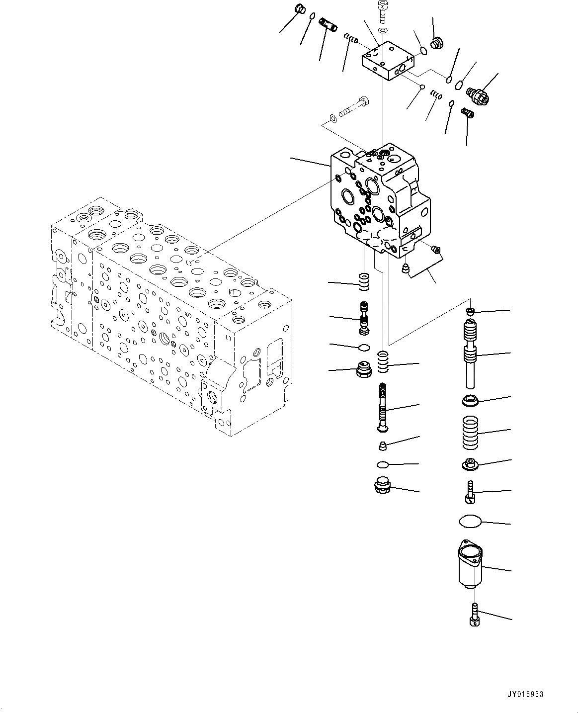 Схема запчастей Komatsu PC300-8 - УПРАВЛЯЮЩ. КЛАПАН, 7-СЕКЦИОНН. (/) (№-) УПРАВЛЯЮЩ. КЛАПАН, БЕЗ ДОПОЛН. АКТУАТОР ТРУБЫ, АККУМУЛЯТОР