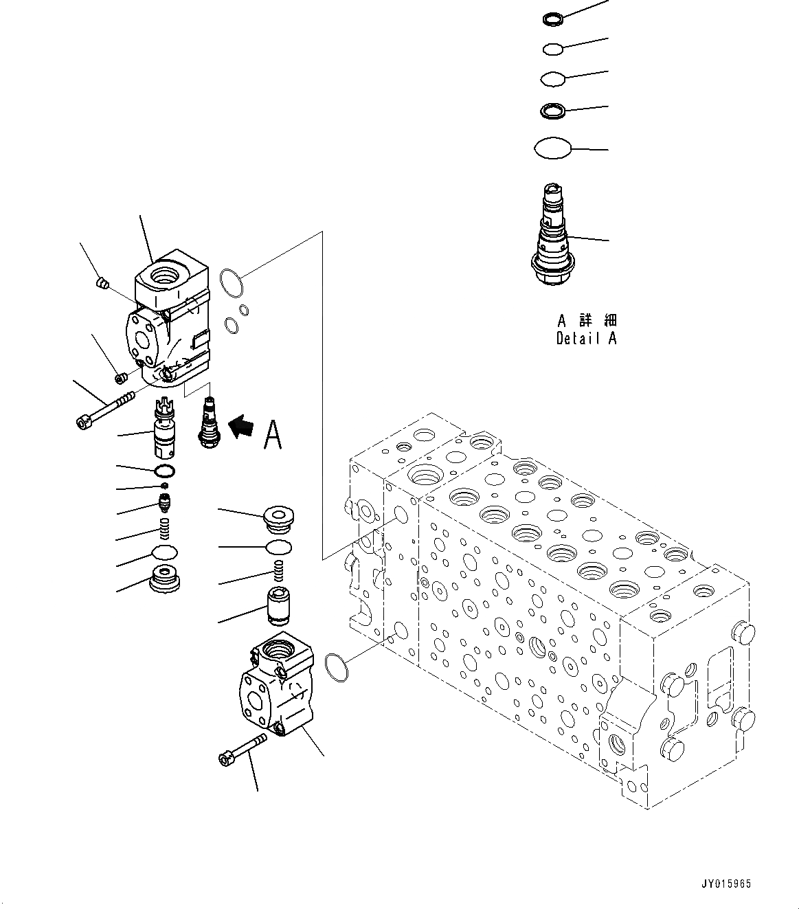 Схема запчастей Komatsu PC300-8 - УПРАВЛЯЮЩ. КЛАПАН, 7-СЕКЦИОНН. (/) (№-) УПРАВЛЯЮЩ. КЛАПАН, БЕЗ ДОПОЛН. АКТУАТОР ТРУБЫ, АККУМУЛЯТОР