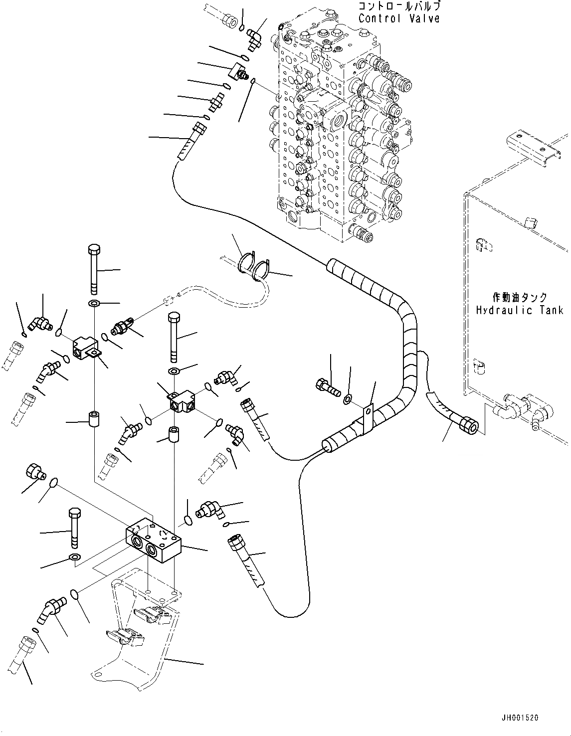 Схема запчастей Komatsu PC300-8 - ANTI-DROP КЛАПАН ТРУБЫ, ШАССИ (№-) ANTI-DROP КЛАПАН ТРУБЫ, СТРЕЛА, С СИГНАЛИЗ. ПЕРЕГРУЗКИ