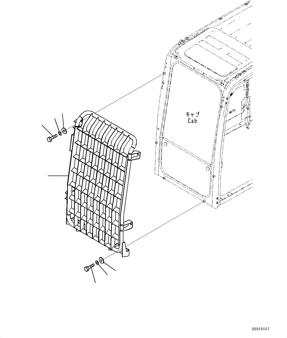 Схема запчастей Komatsu PC300-8 - ФРОНТАЛЬНАЯ ЗАЩИТА (№-) ФРОНТАЛЬНАЯ ЗАЩИТА, ПОЛН. ЗАЩИТА LV