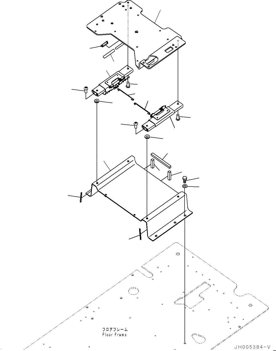 Схема запчастей Komatsu PC300-8 - КАБИНА, ПОЛ, ОСНОВ. (№8-) КАБИНА, ЕС ARRANGEMENT, С KOMTRAX, PROVISION ДЛЯ KOMTRAX