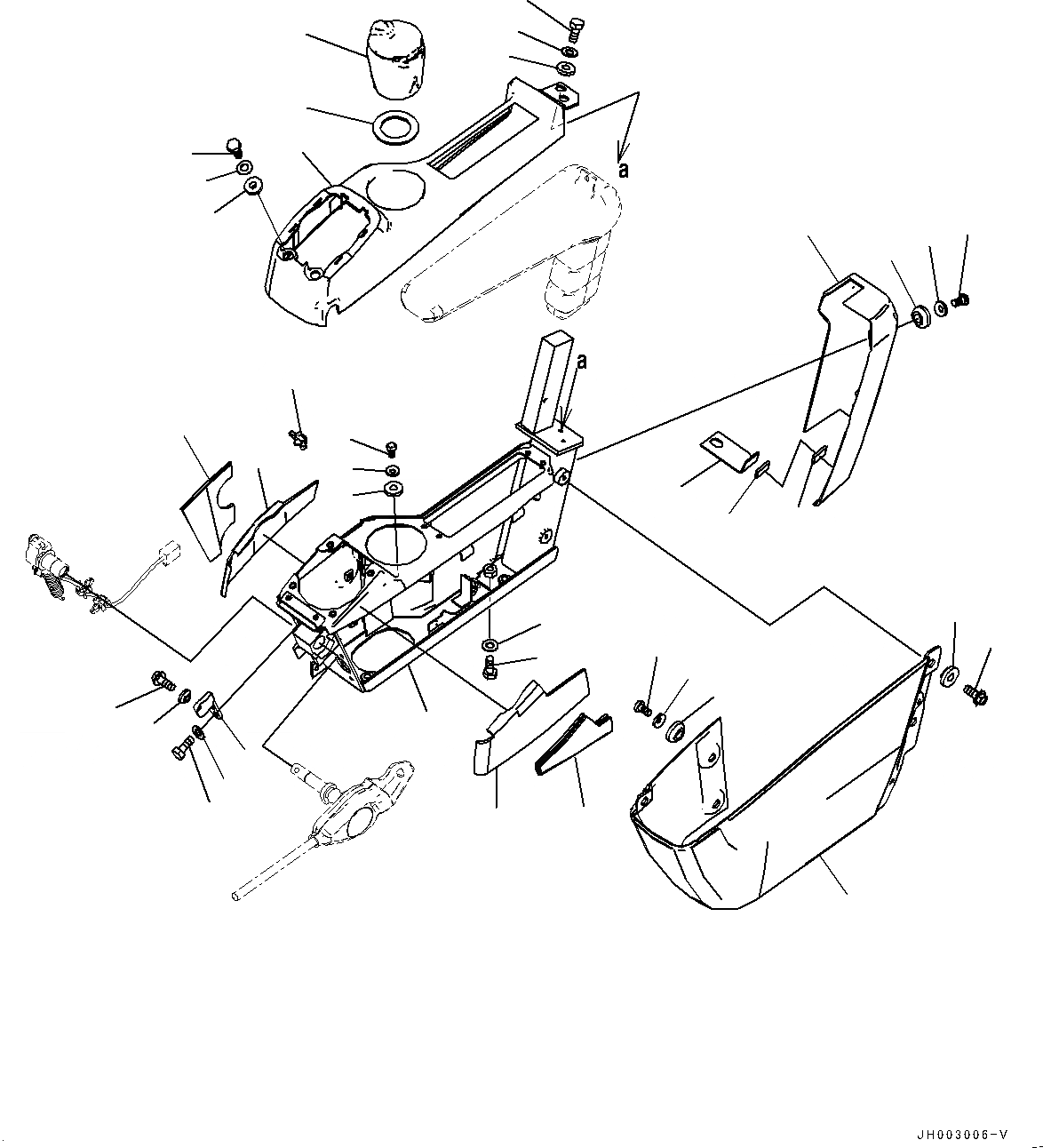 Схема запчастей Komatsu PC300-8 - КАБИНА, ПОЛ, КОНСОЛЬ, ЛЕВ. (№-) КАБИНА, -ДОПОЛН. АКТУАТОР ТРУБЫ, АККУМУЛЯТОР, БЕЗ AM-FM РАДИО ДЛЯ АЗИИ