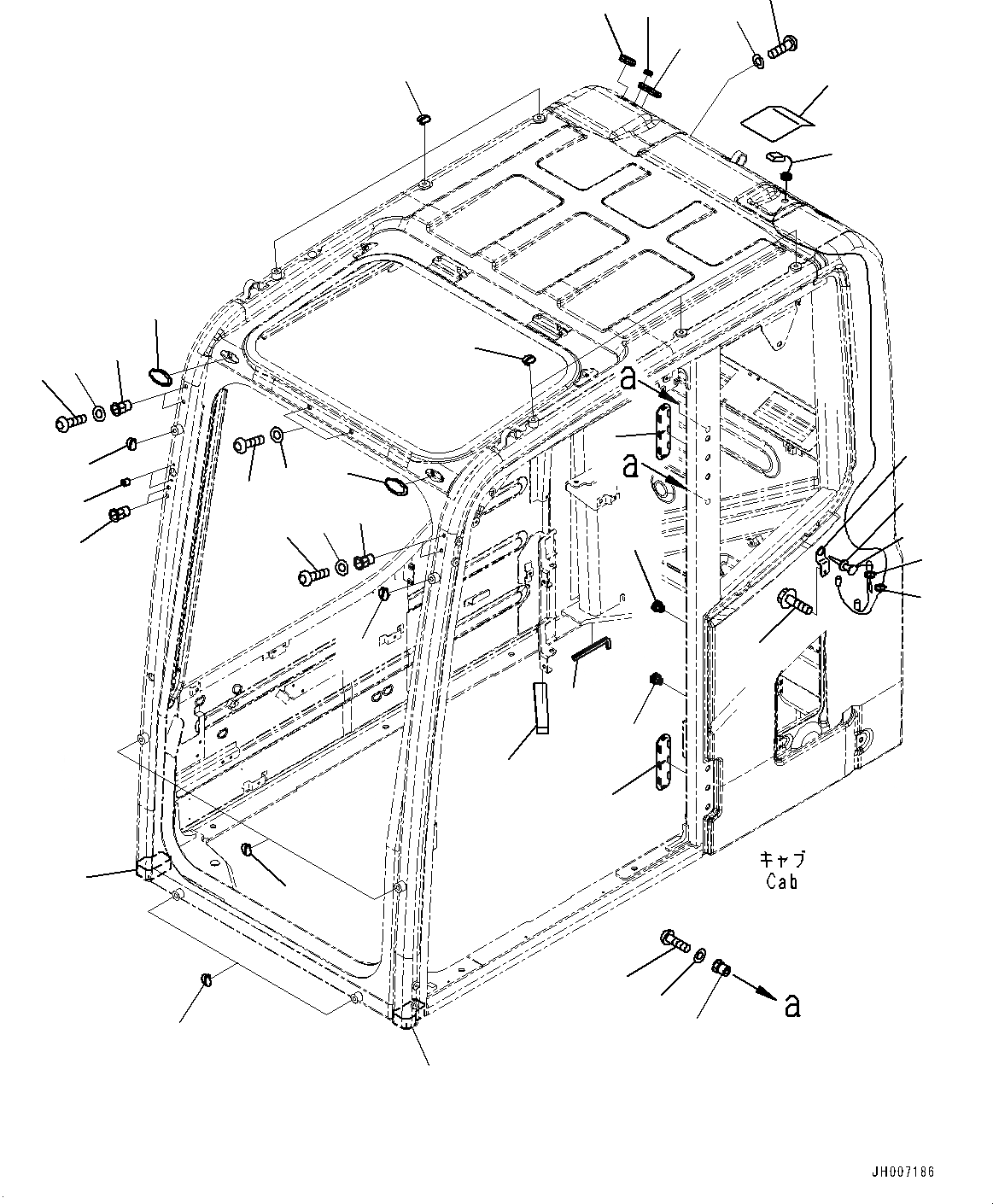 Схема запчастей Komatsu PC300-8 - КАБИНА, KOMTRAX АНТЕННА (№-) КАБИНА, -ДОПОЛН. АКТУАТОР ТРУБЫ, АККУМУЛЯТОР, С KOMTRAX, GPRS