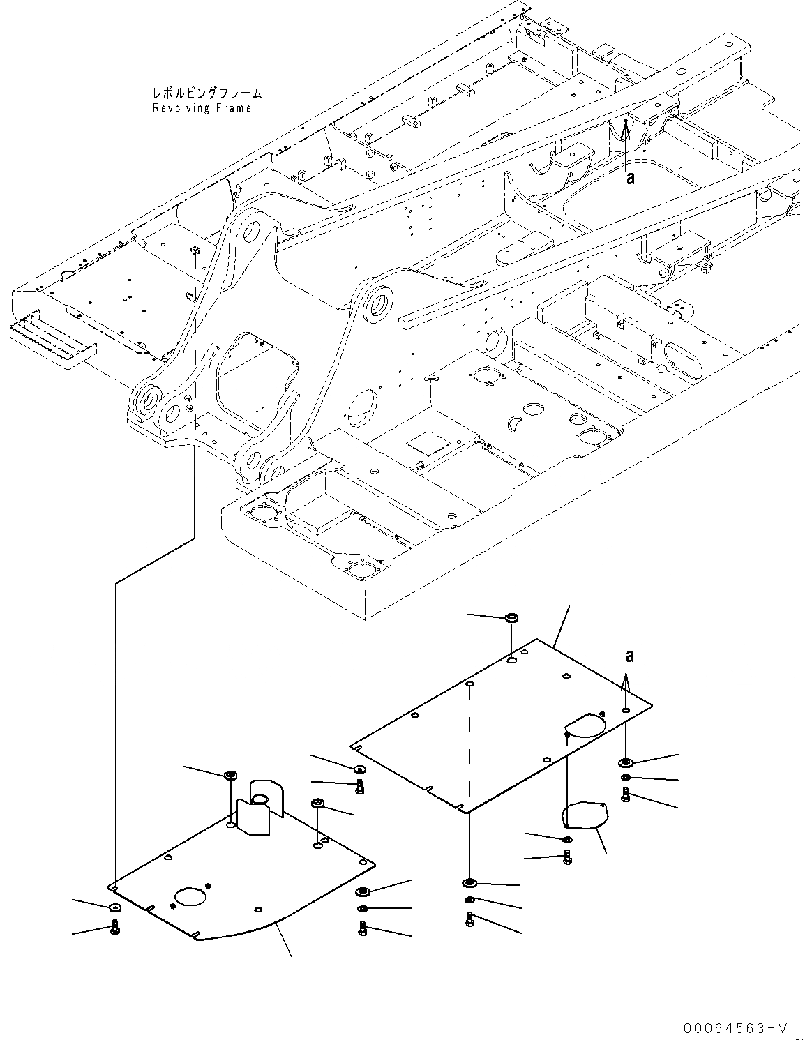 Схема запчастей Komatsu PC300-8 - НИЖН. КРЫШКА, (/) (№-) НИЖН. КРЫШКА, PROVISION ДЛЯ ЗАПРАВОЧН.LING НАСОС