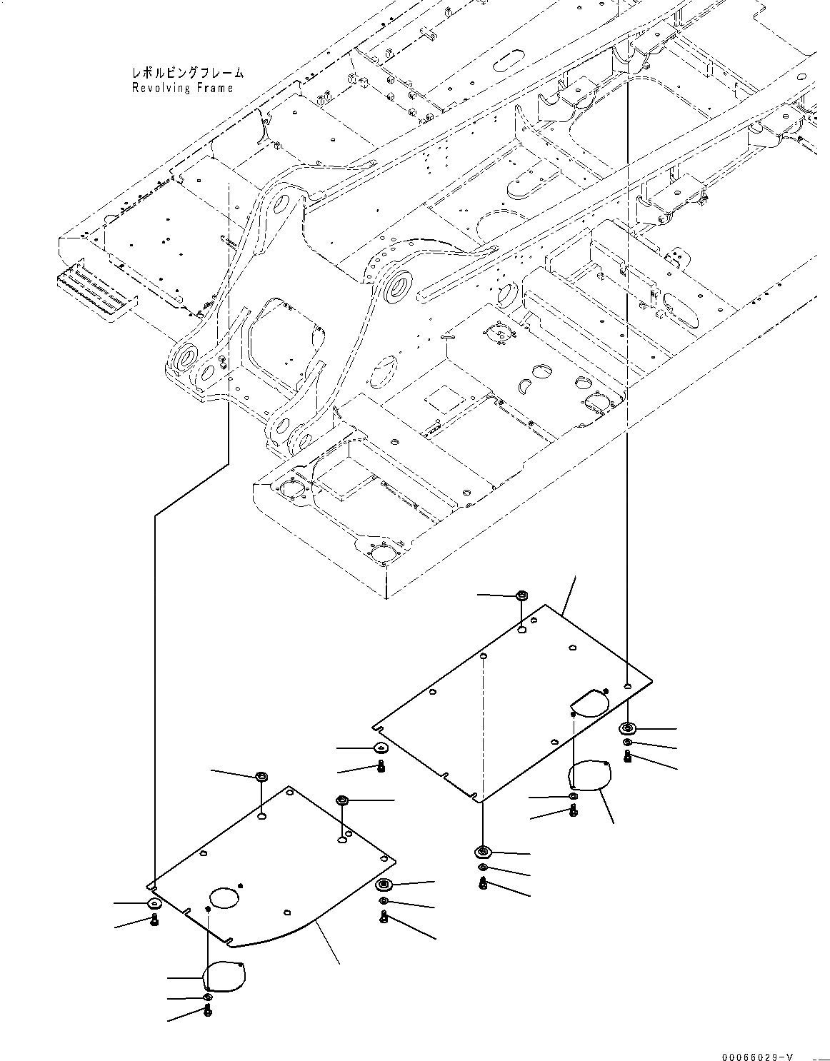 Схема запчастей Komatsu PC300-8 - НИЖН. КРЫШКА, (/) (№-) НИЖН. КРЫШКА, ДЛЯ АВСТРАЛИИ