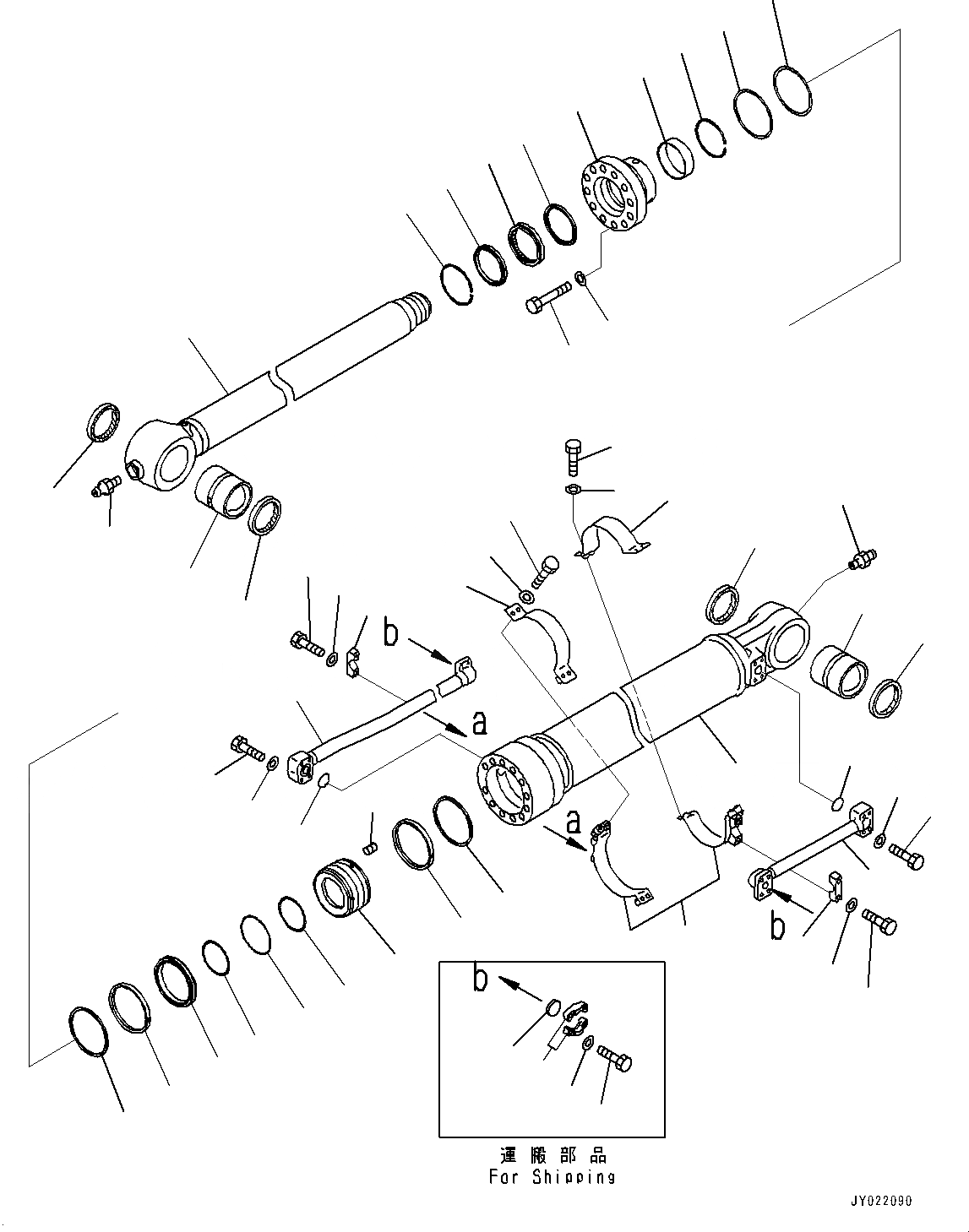 Схема запчастей Komatsu PC300-8 - РУКОЯТЬ, ЦИЛИНДР КОВША (№-) РУКОЯТЬ