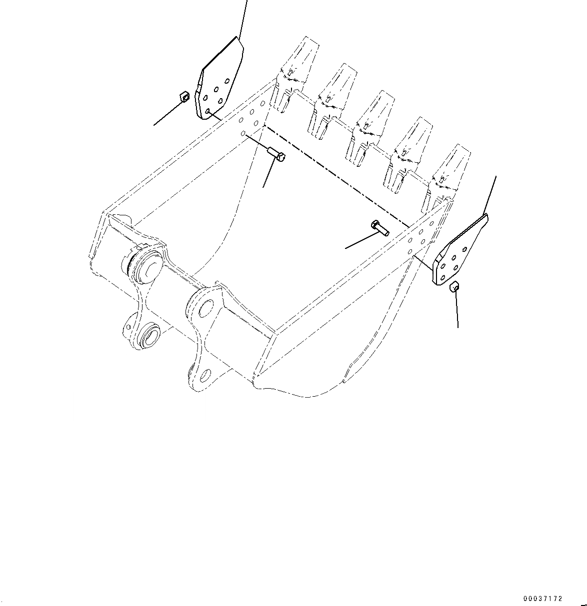 Схема запчастей Komatsu PC300-8 - ЭКСКАВАТ. КОВШ, (/) (№-) ЭКСКАВАТ. КОВШ, .M, MM ШИР., ВЕРТИКАЛЬН. ПАЛЕЦ, С БОКОРЕЗЫ